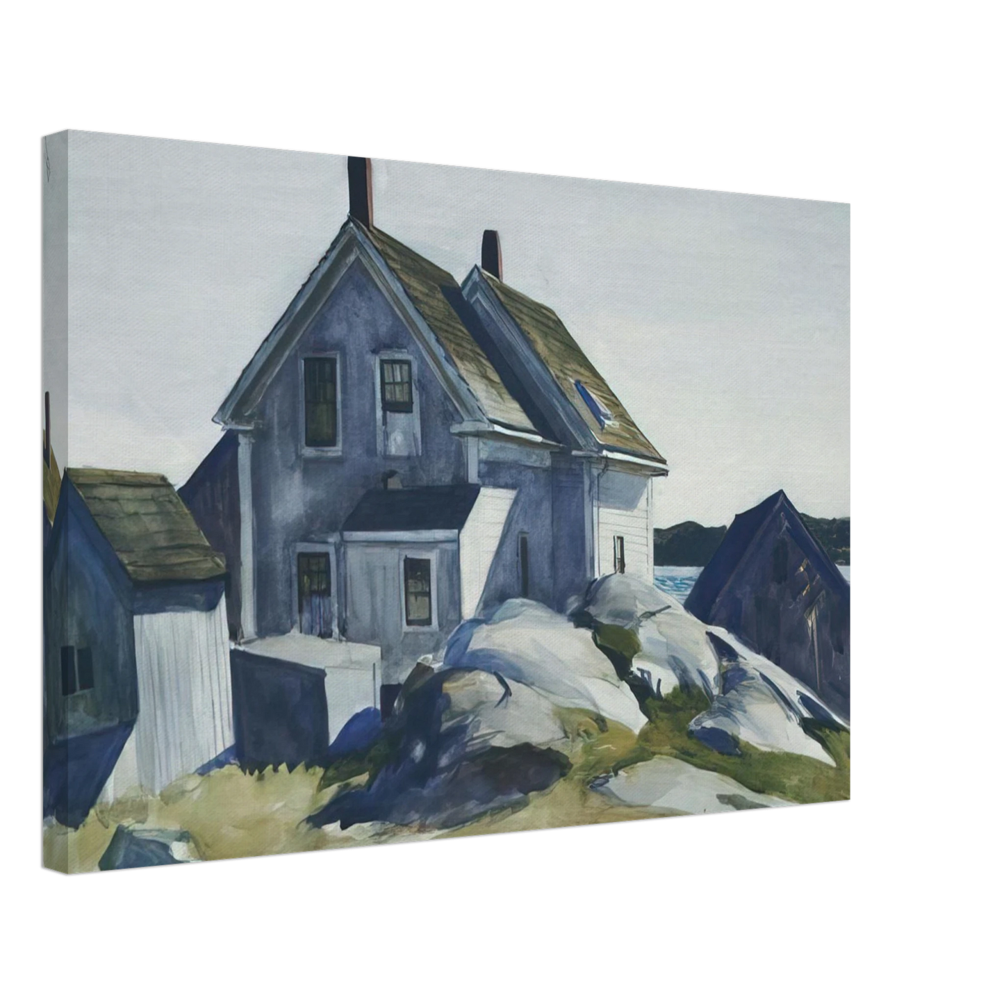 Edward Hopper - House at the Fort, Gloucester Canvas - 70x100 cm / 28x40 inches-canvas