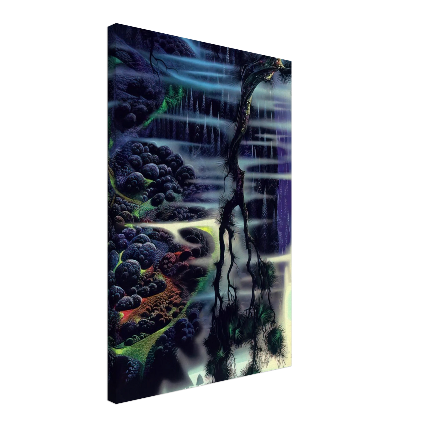 Eyvind Earle - Seaside Splendor Canvas - 40x60 cm / 16x24 inches-canvas