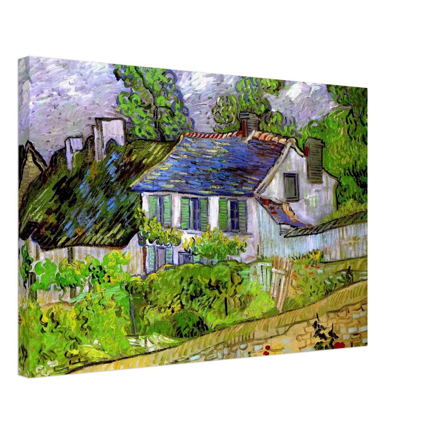 Vincent van Gogh - Houses in Auvers Canvas - 70x100 cm / 28x40 inches-canvas
