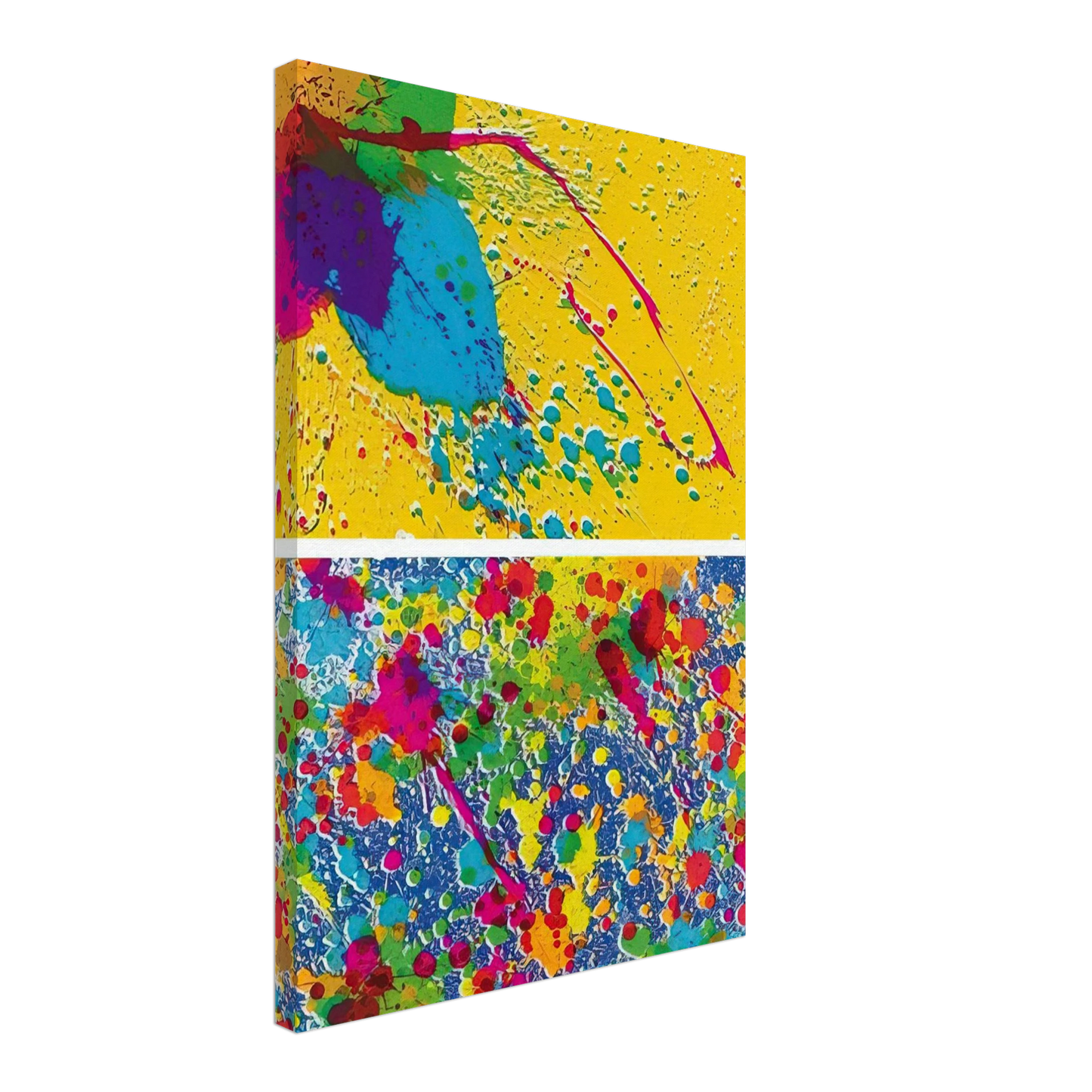 Walasse Ting - Morning Series - 1974 Canvas - 40x60 cm / 16x24 inches-canvas