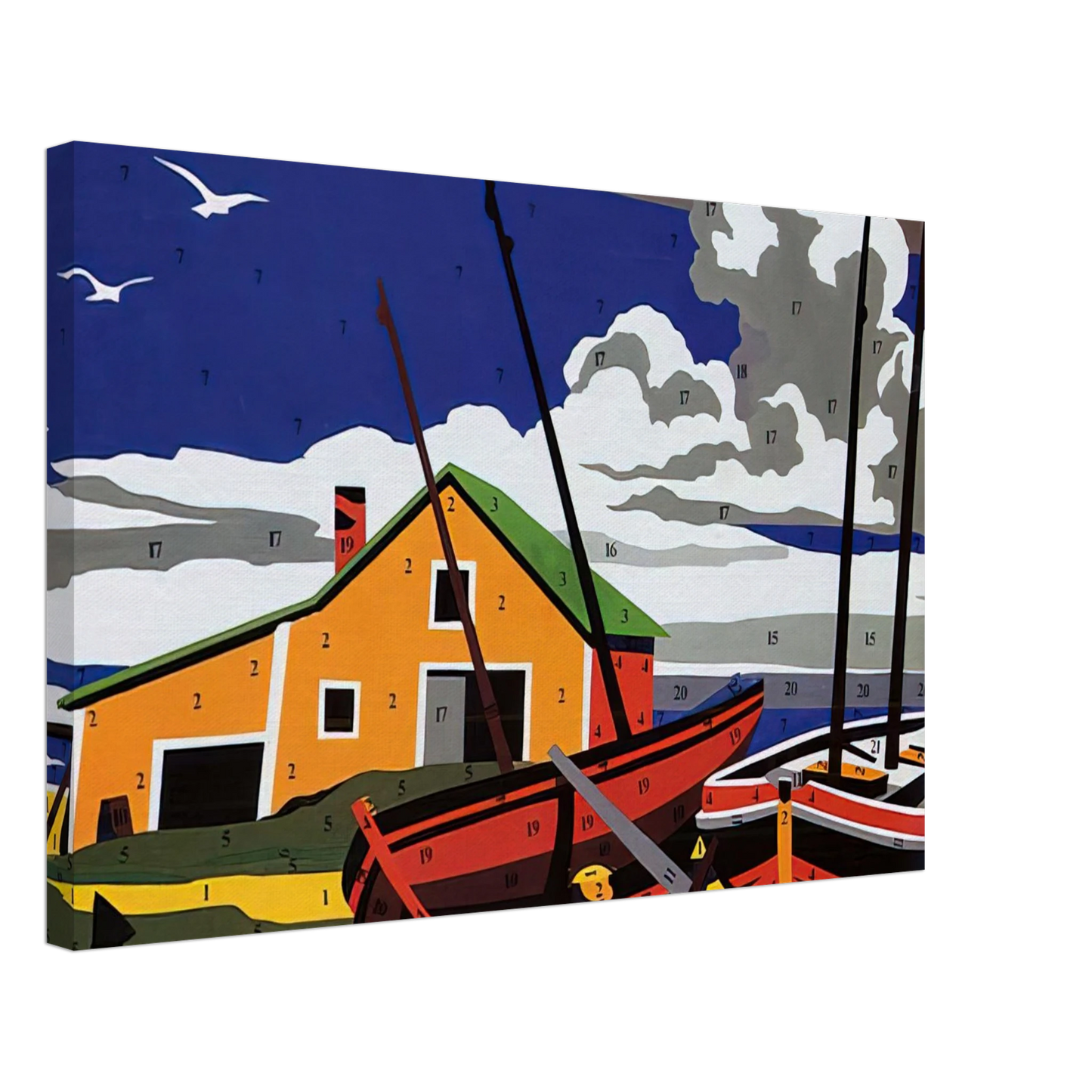 Andy Warhol - Do It Yourself Seascape Canvas - 40x60 cm / 16x24 inches-canvas