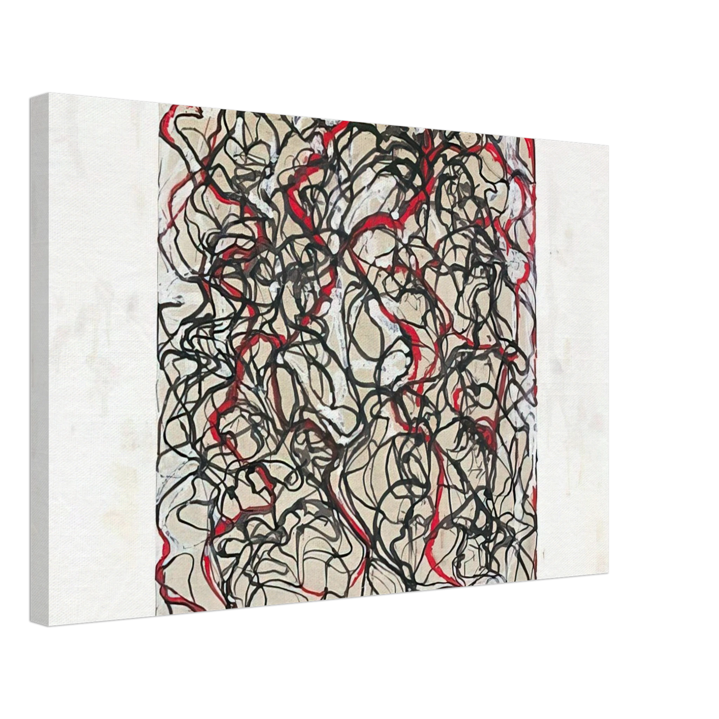 Brice Marden - Letter with Red - 2009 Canvas - 40x60 cm / 16x24 inches-canvas