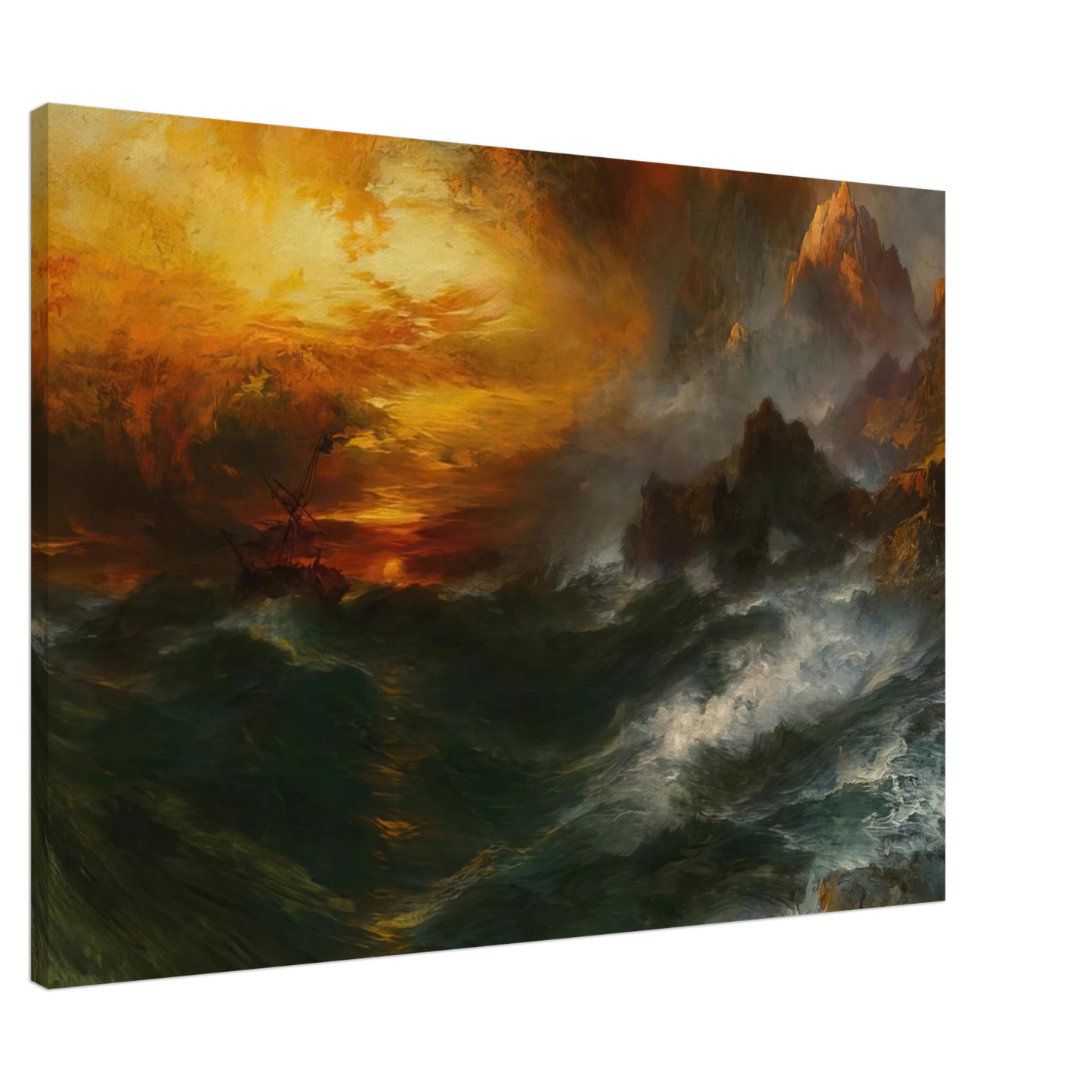 Thomas Moran - A Mountain of Loadstone Arabian Nights Canvas - Default Title-canvas