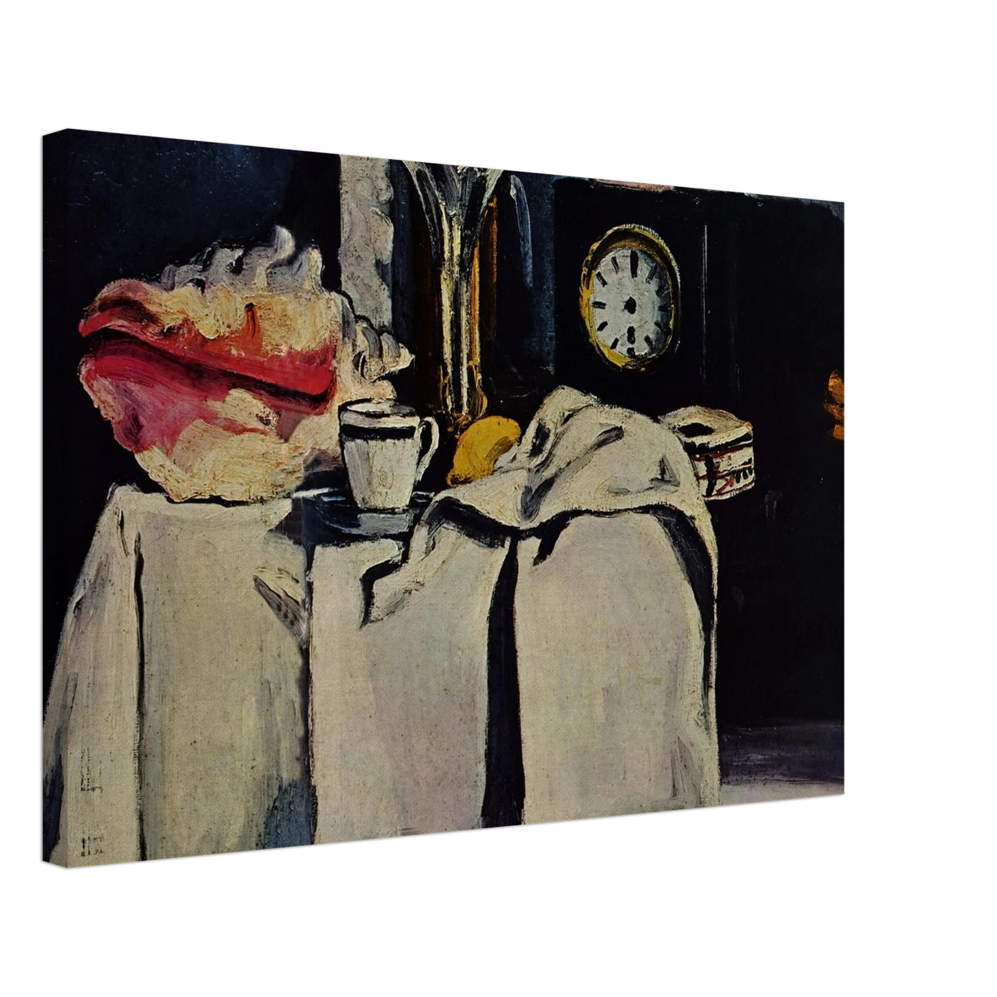Paul Cezanne - The Black Marble Clock Canvas - 40x60 cm / 16x24 inches-canvas