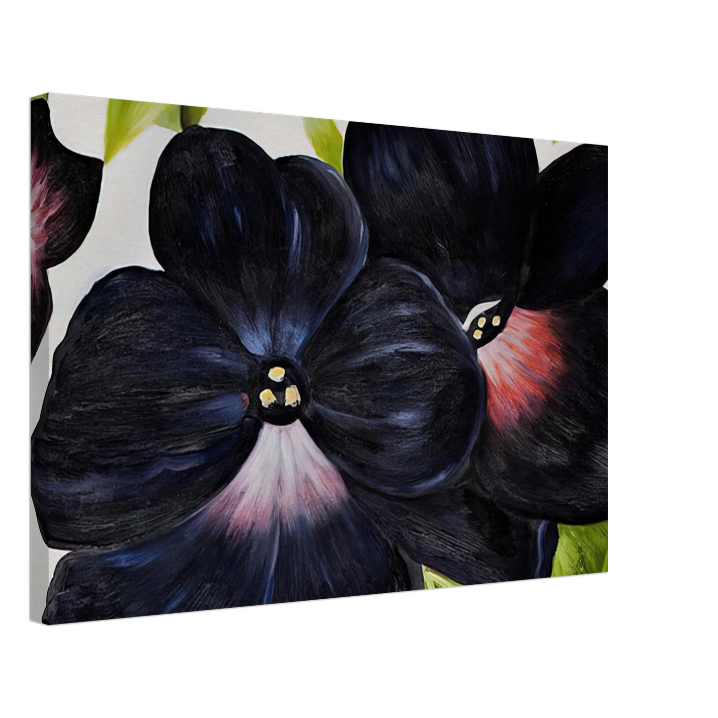 Georgia O'Keeffe - Black and Purple Petunias Canvas - 70x100 cm / 28x40 inches-canvas