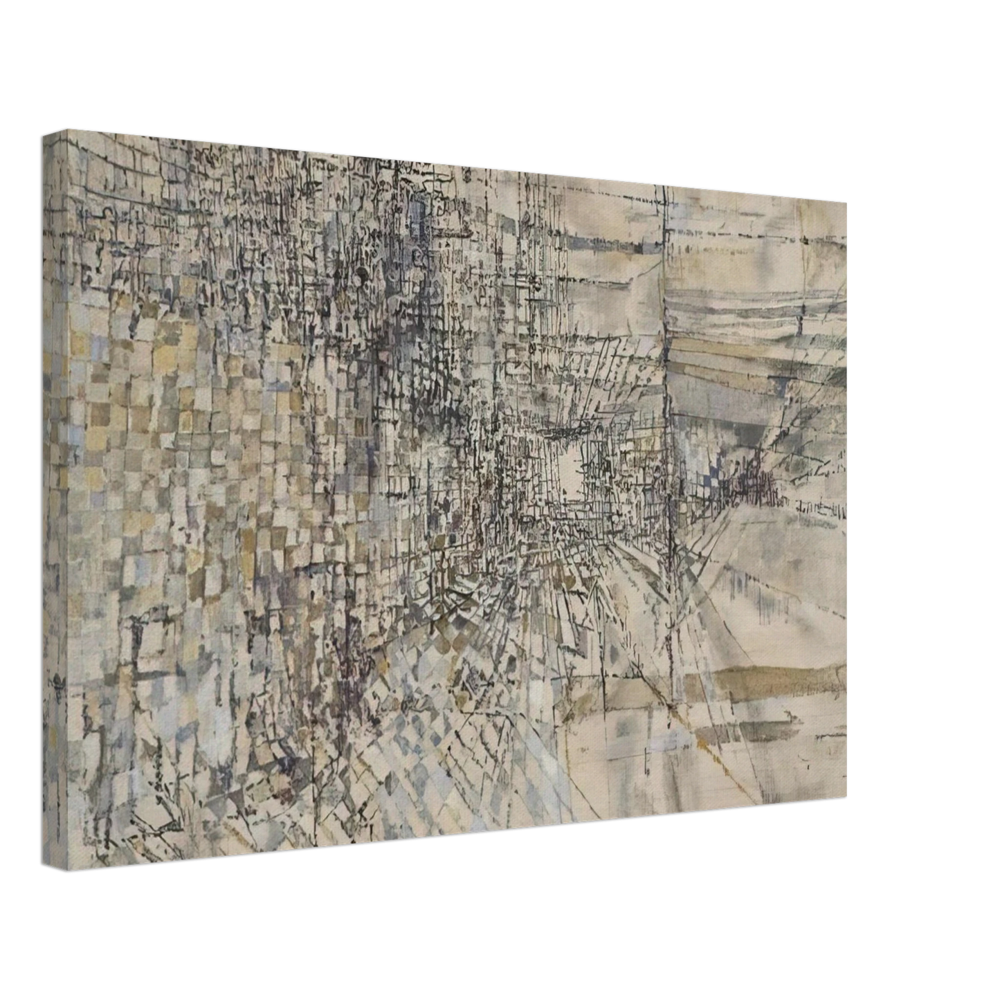 Maria Helena Vieira da Silva - La Garde Des Anges - 1950 Canvas - 40x60 cm / 16x24 inches-canvas