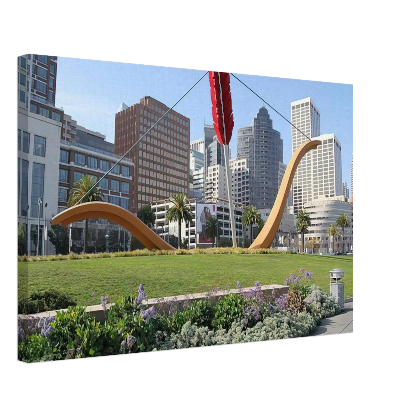 Claes Oldenburg - CUPID S SPAN COLLABORATION WITH VAN BRUGGEN 2002 Canvas - 70x100 cm / 28x40 inches-canvas