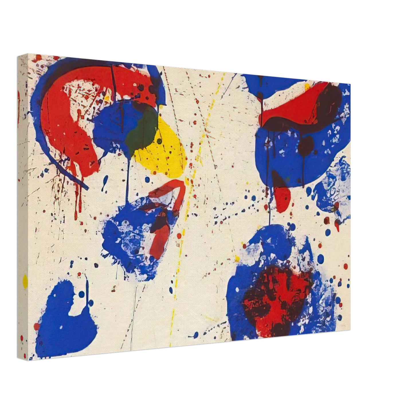 Sam Francis - Hurrah for the Red, White, and Blue Canvas - 40x60 cm / 16x24 inches-canvas