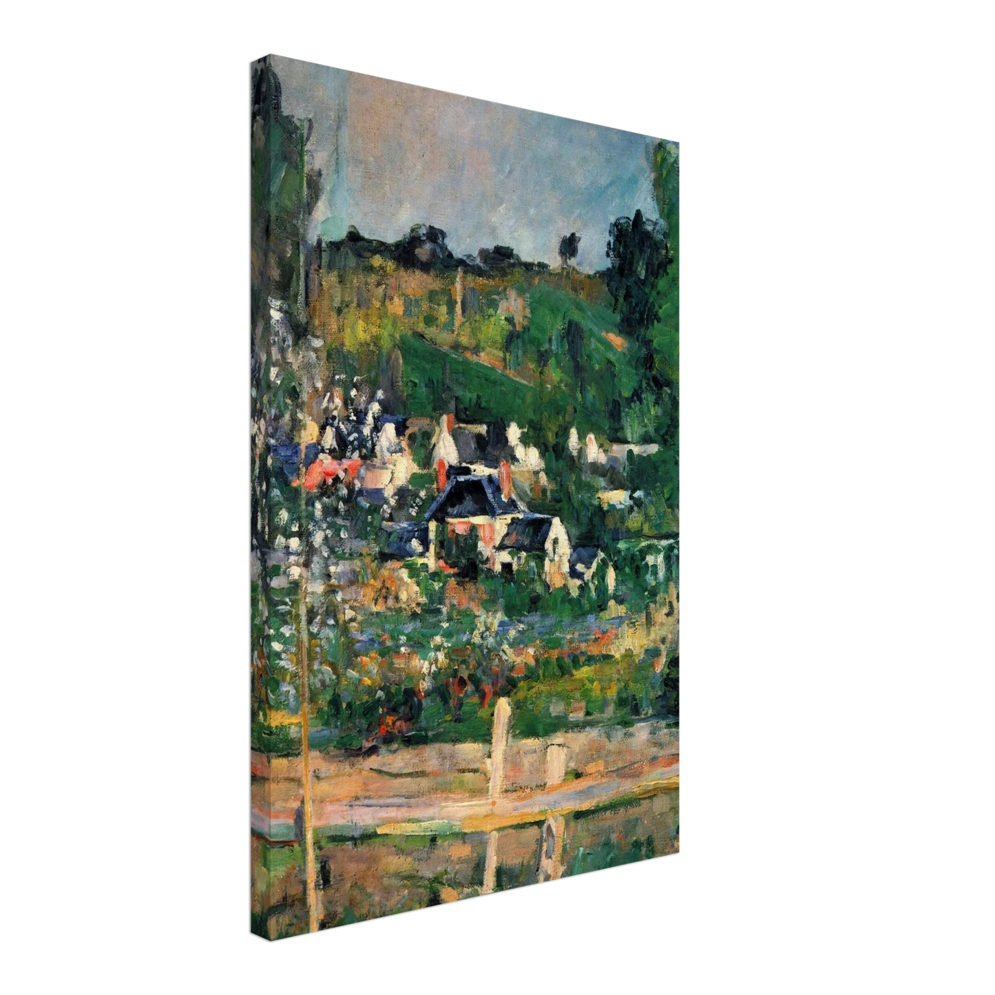 Paul Cezanne - View of Auvers Canvas - 70x100 cm / 28x40 inches-canvas