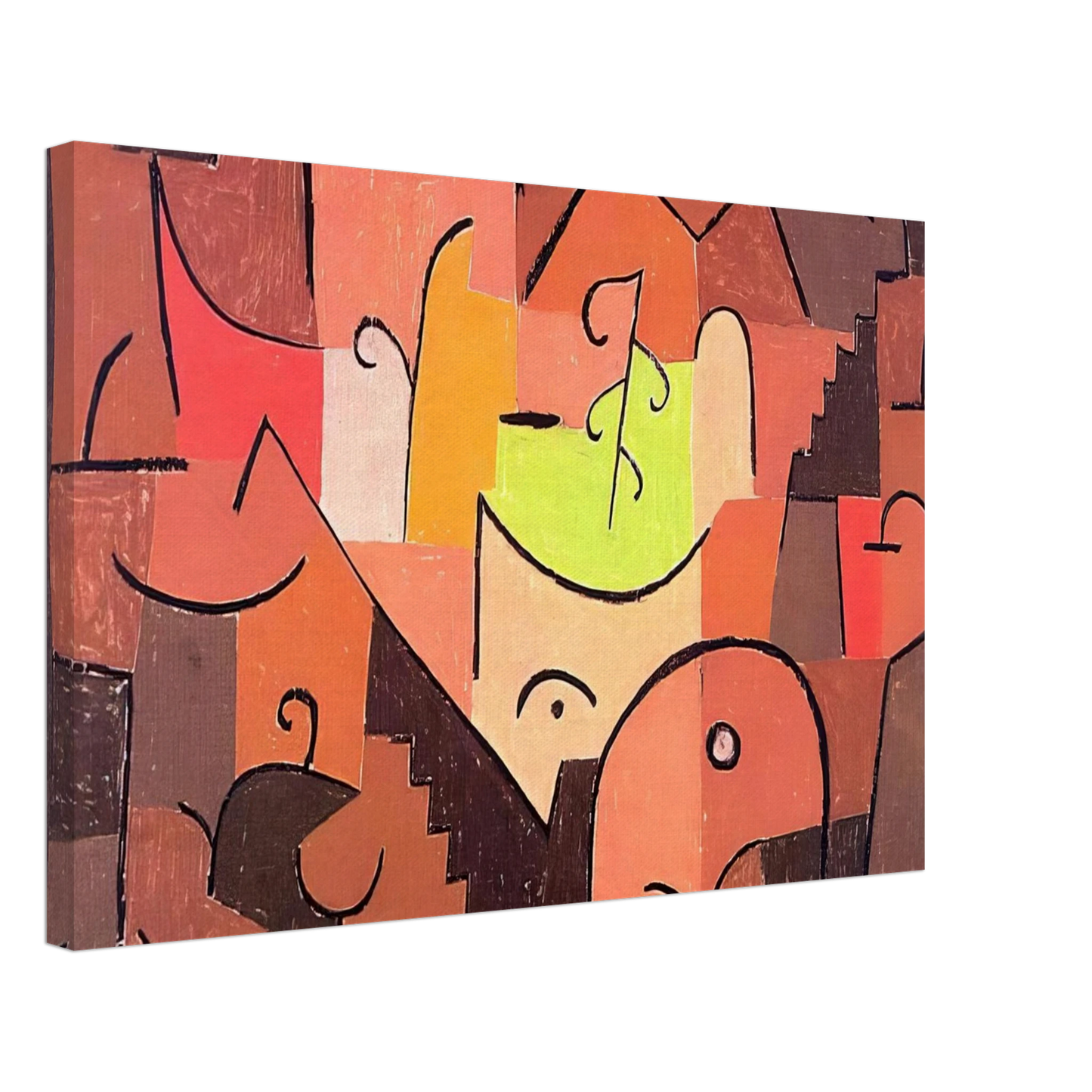 Paul Klee - STAGE LANDSCAPE 1922 Canvas - 40x60 cm / 16x24 inches-canvas