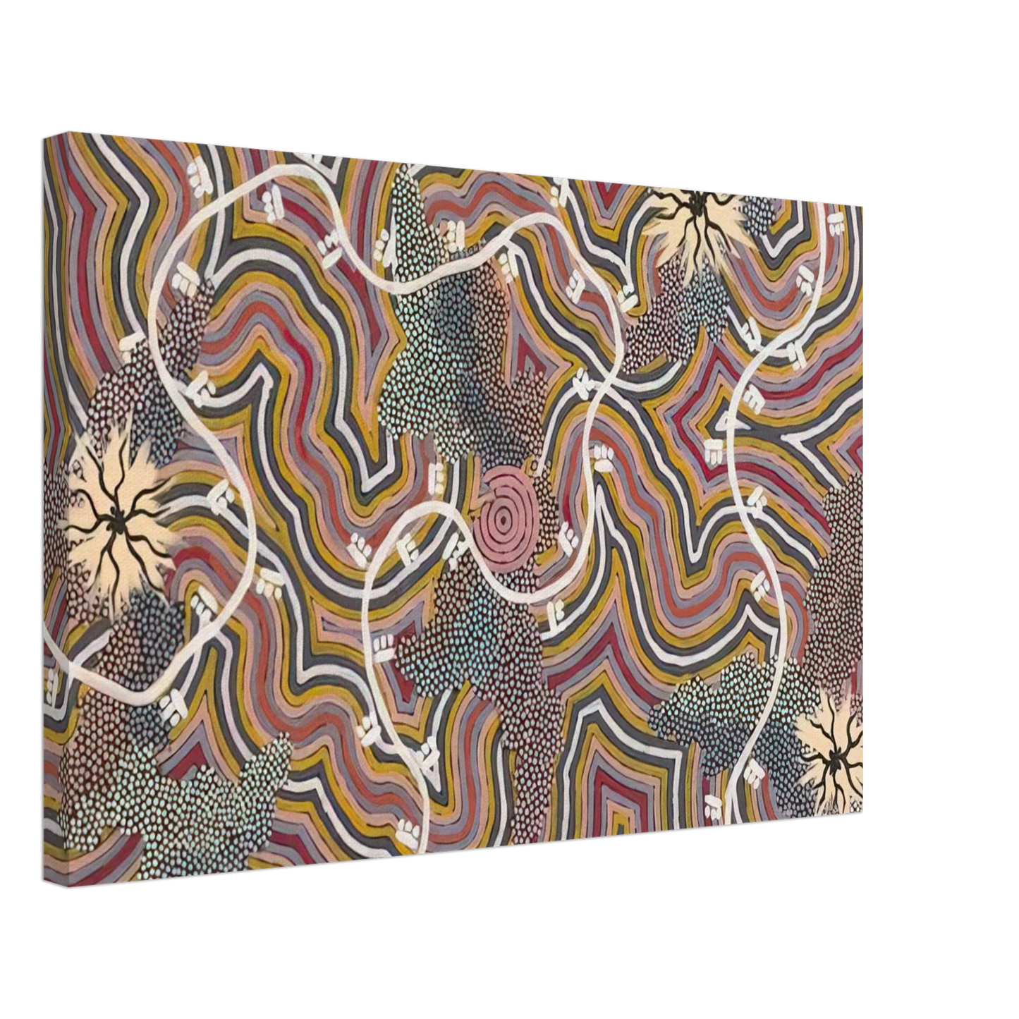 Clifford Possum Tjapaltjarri - Possum Dreaming - 1996 Canvas - 40x60 cm / 16x24 inches-canvas