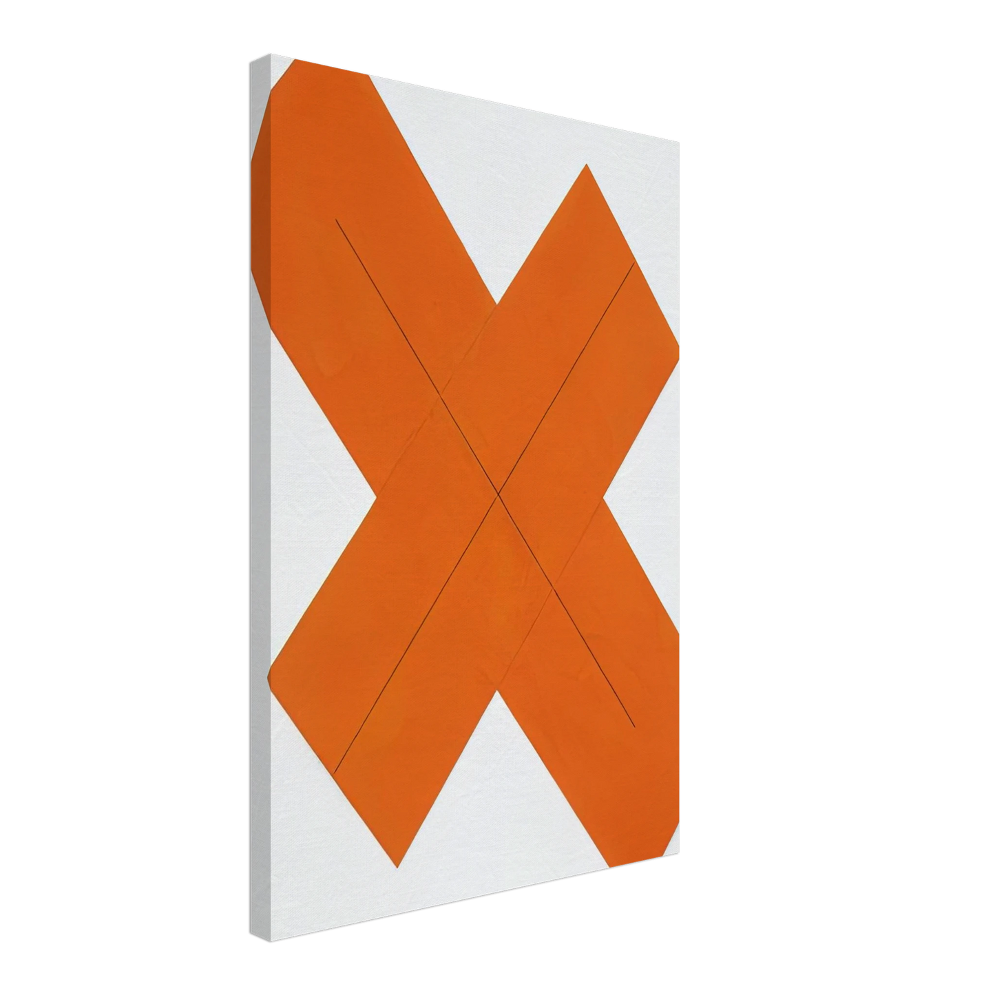 Robert Mangold - X WITHIN X ORANGE 1981 Canvas - 40x60 cm / 16x24 inches-canvas