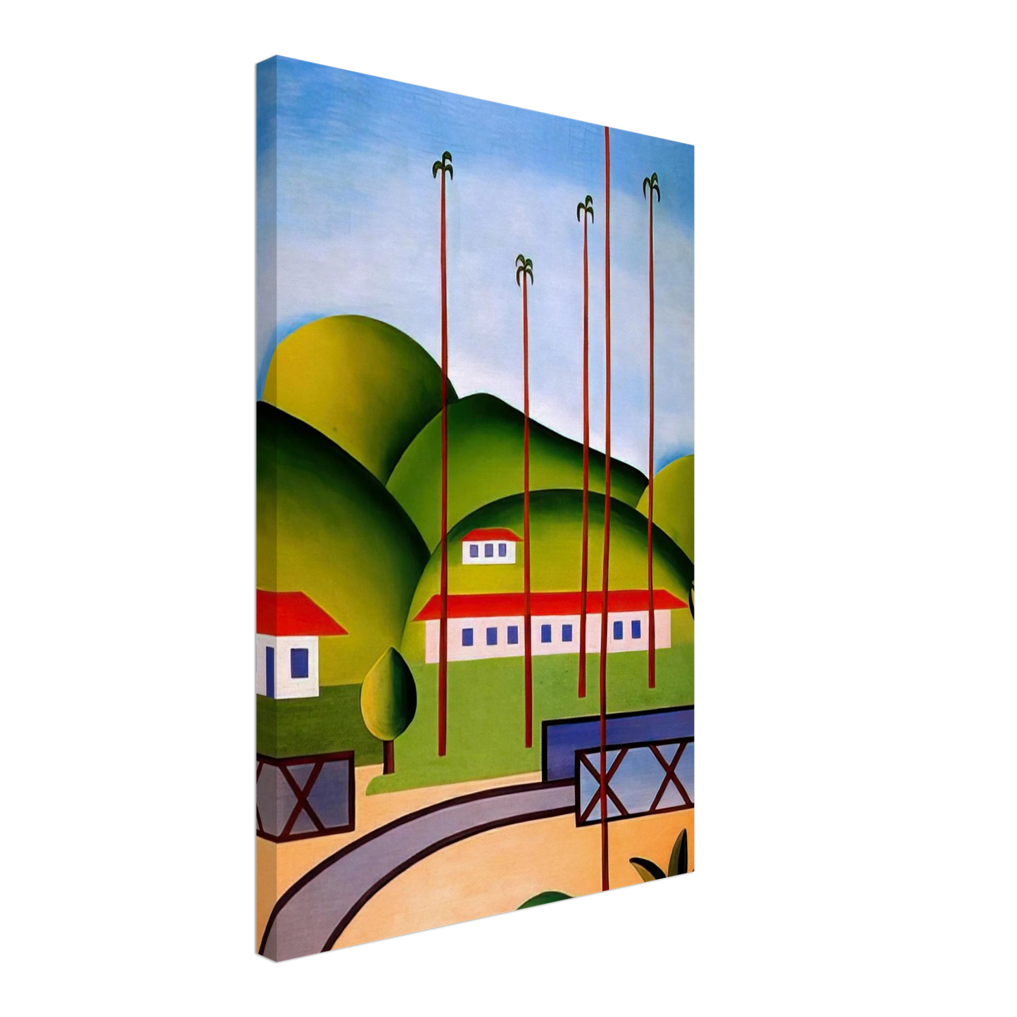 Tarsila do Amaral - Palm Trees Canvas - 70x100 cm / 28x40 inches-canvas