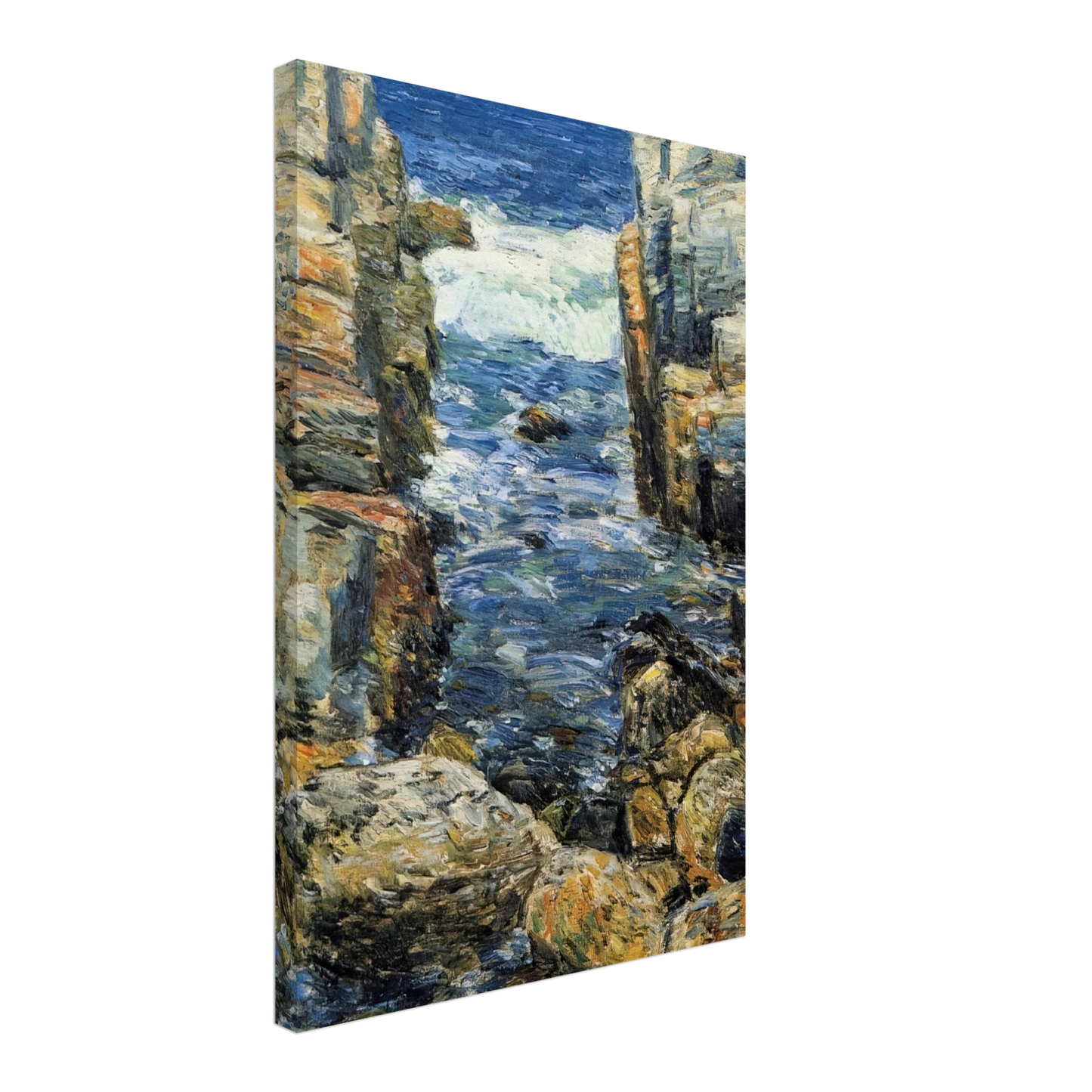 Childe Hassam - The South Gorge, Appledore, Isles of Shoals Canvas - 70x100 cm / 28x40 inches-canvas