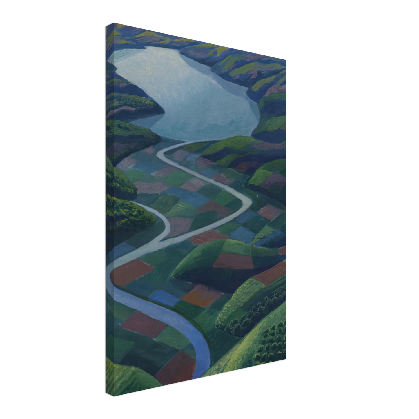 Gerardo Dottori - Paesaggio Aereo - 1936 Canvas - 70x100 cm / 28x40 inches-canvas