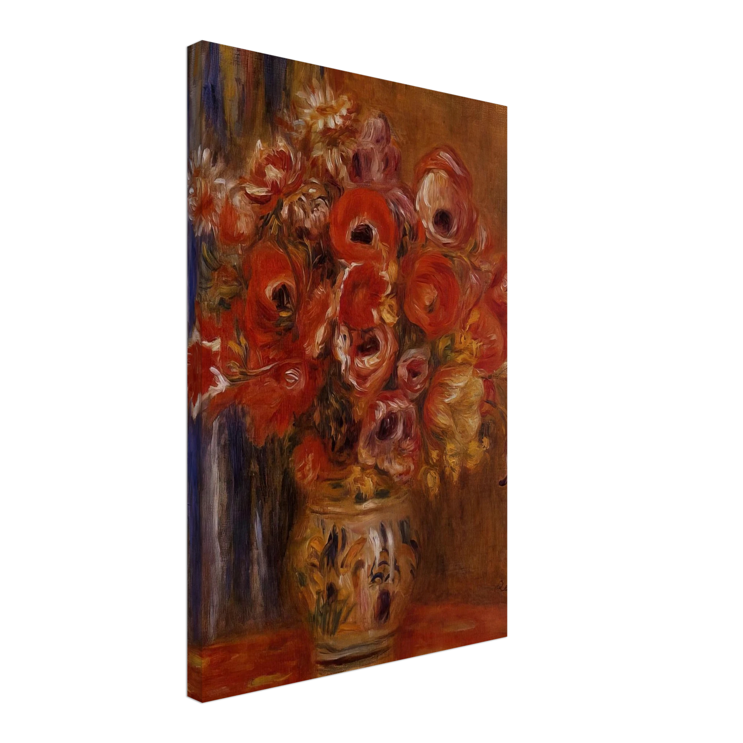 Pierre-Auguste Renoir - Vase of Tulips and Anemones Canvas - 70x100 cm / 28x40 inches-canvas