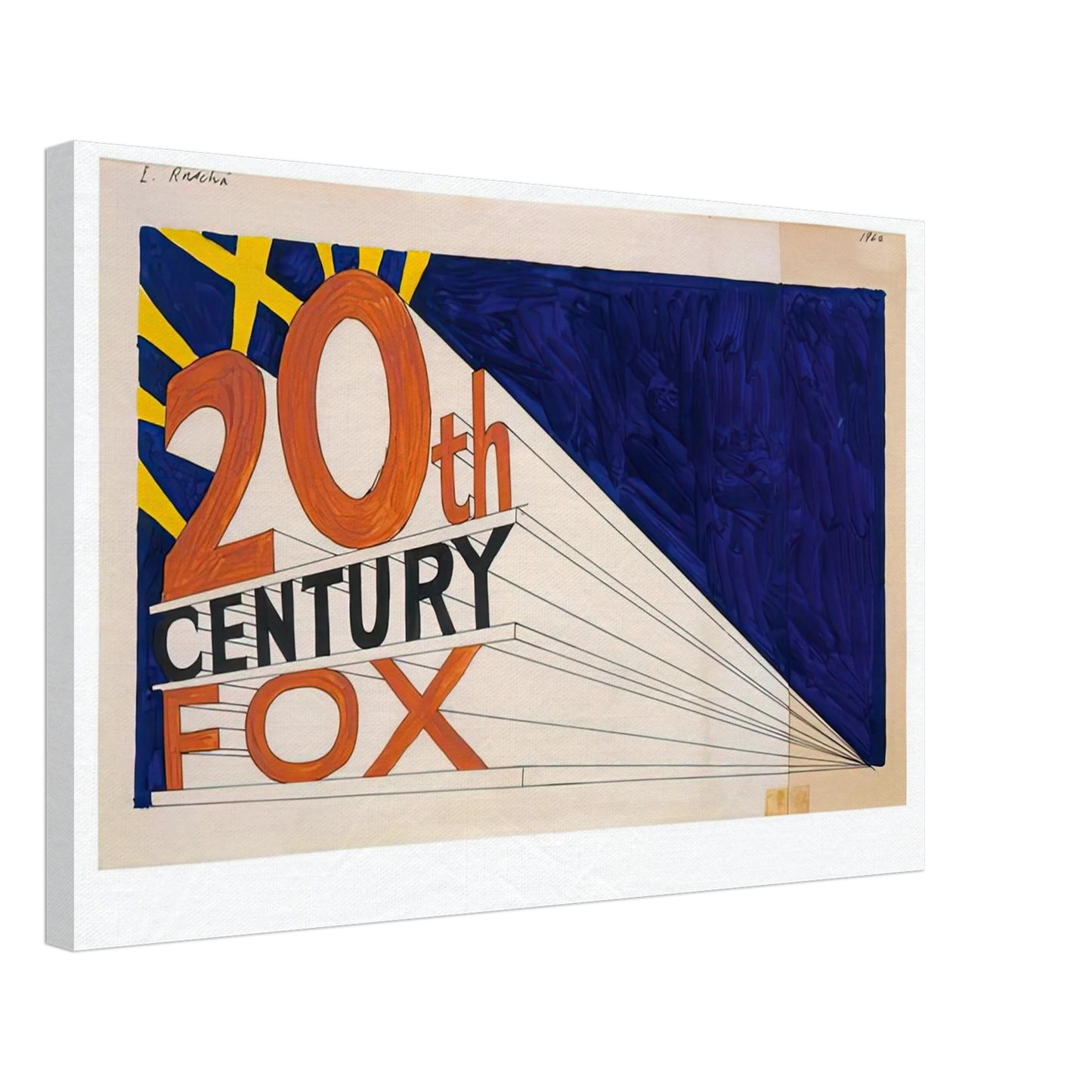 Edward Ruscha - TRADEMARK 7 1962 Canvas - 40x60 cm / 16x24 inches-canvas