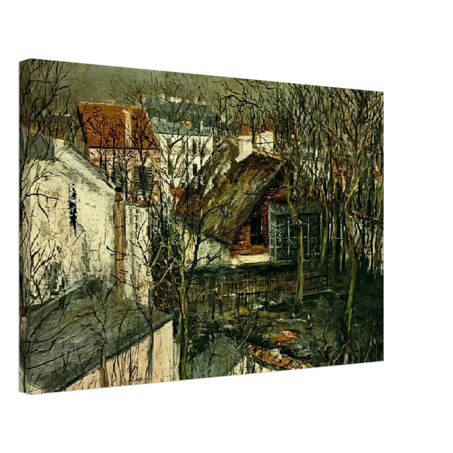 Maurice Utrillo - THE BERLIOZ HOUSE Canvas - 40x60 cm / 16x24 inches-canvas