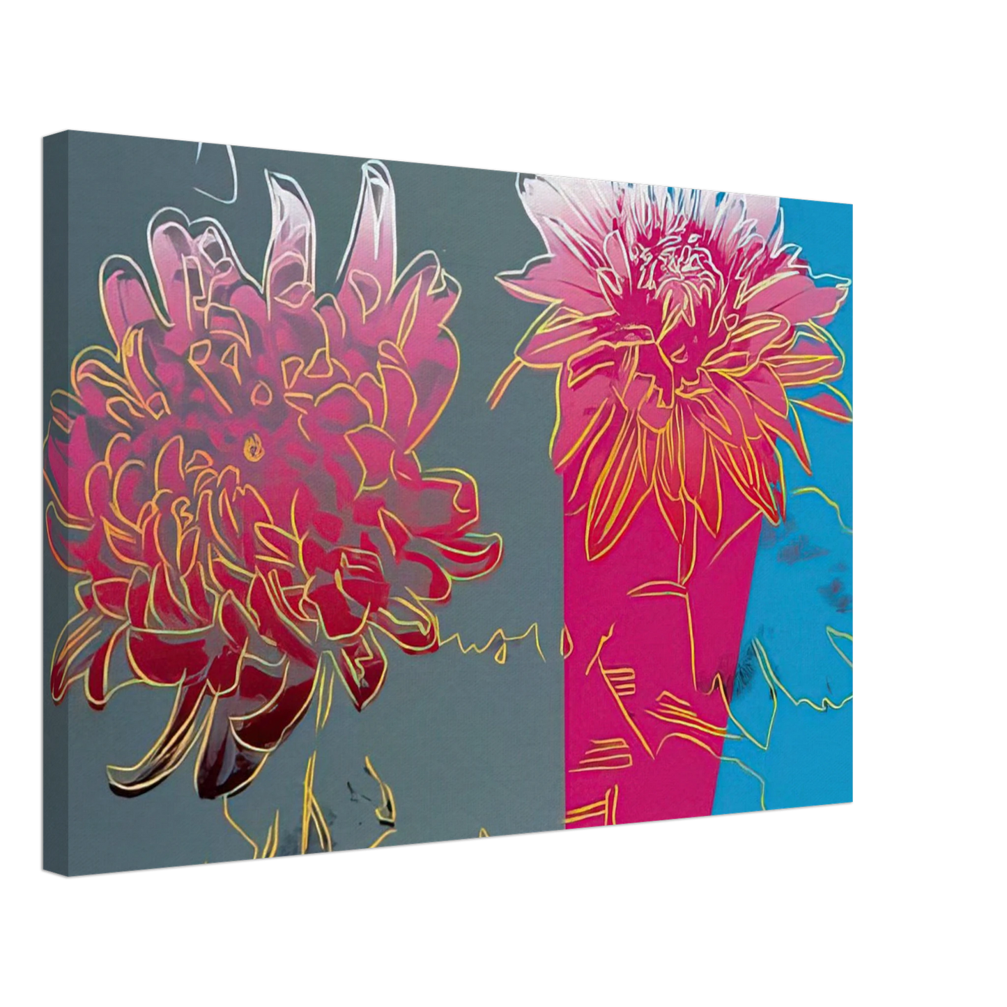 Andy Warhol - Kiku Canvas - 40x60 cm / 16x24 inches-canvas