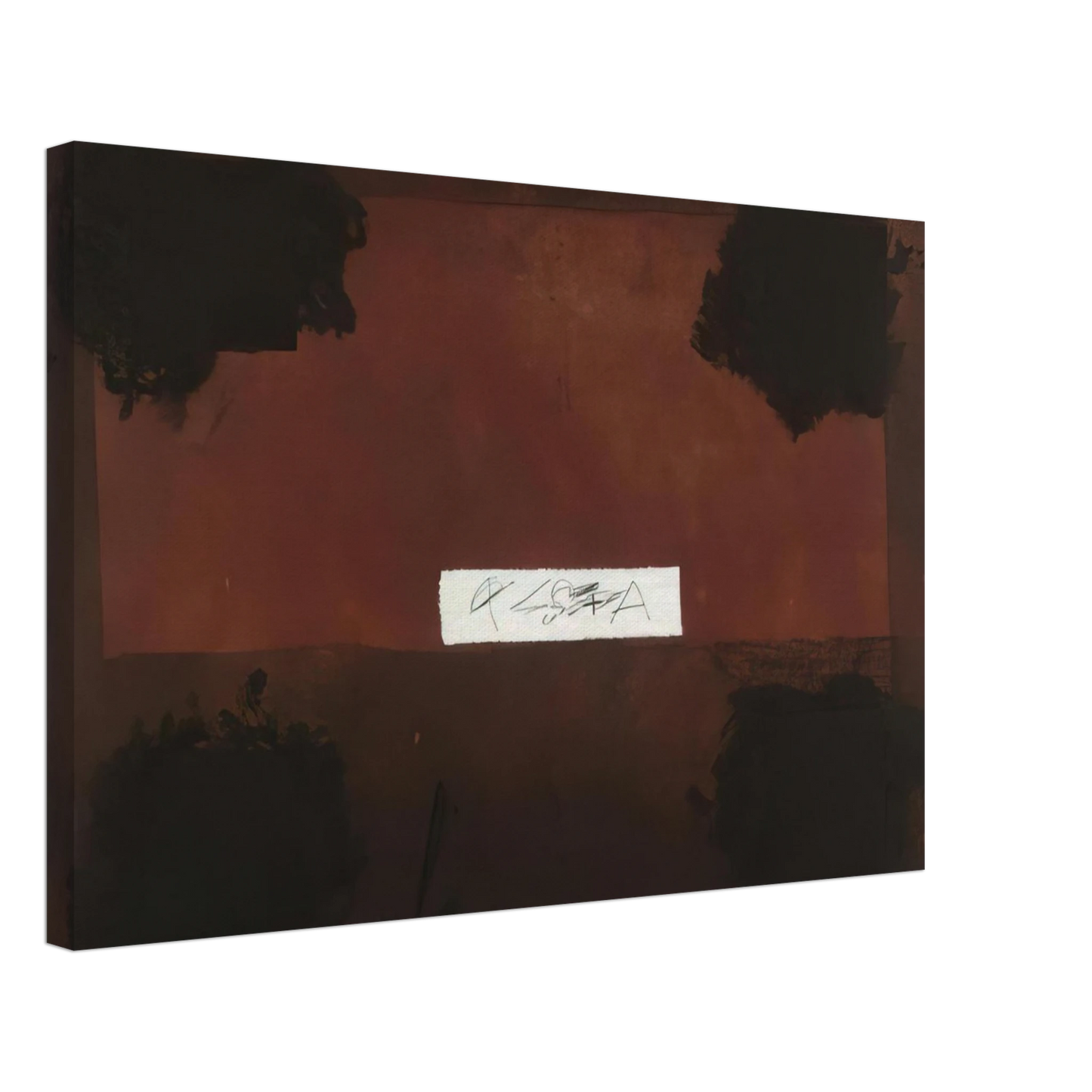 Antoni Tapies - PASTED CLOTH 1976 Canvas - 40x60 cm / 16x24 inches-canvas