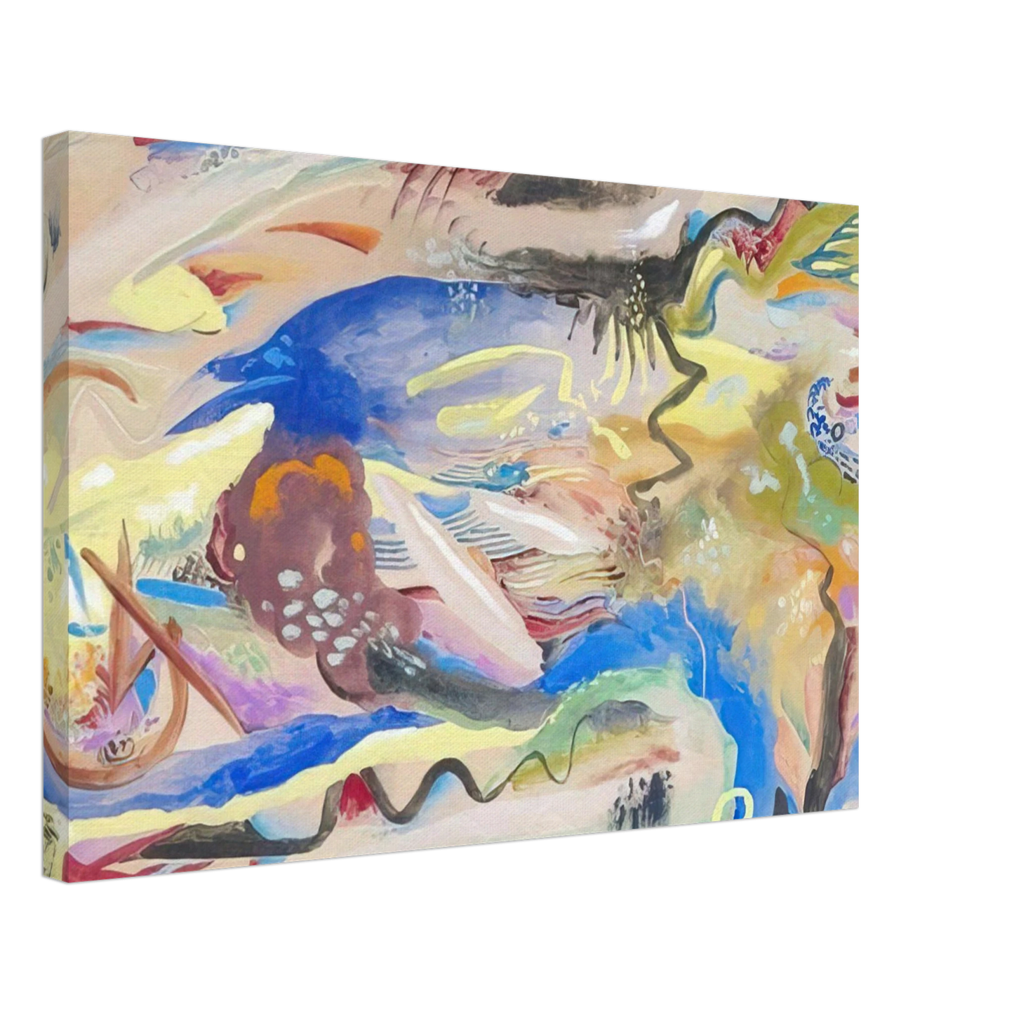 Rudolf Bauer - SINFONIE XIII 1913 Canvas - 40x60 cm / 16x24 inches-canvas