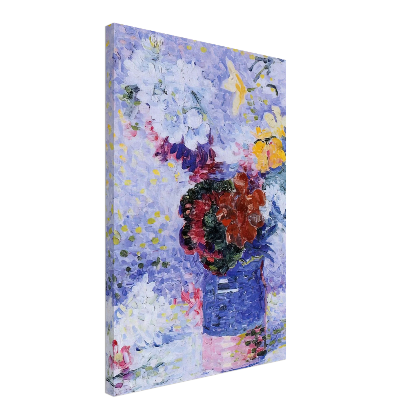 Henri-Edmond Cross - Flowers in a Glass Canvas - 40x60 cm / 16x24 inches-canvas