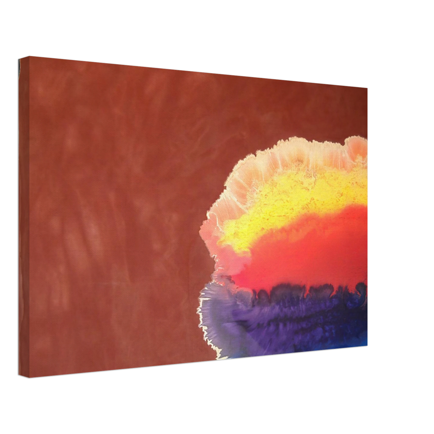 Ronnie Landfield - Brown Wall - 1970 Canvas - 70x100 cm / 28x40 inches-canvas