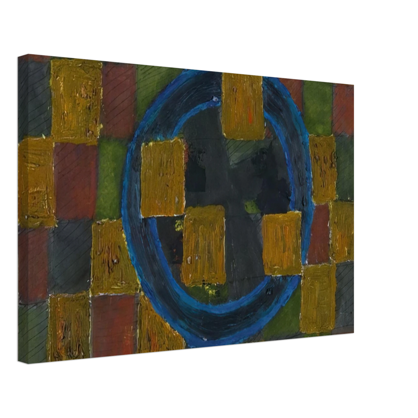 Johannes Itten - Kreise und Quadrate - 1963 Canvas - 70x100 cm / 28x40 inches-canvas