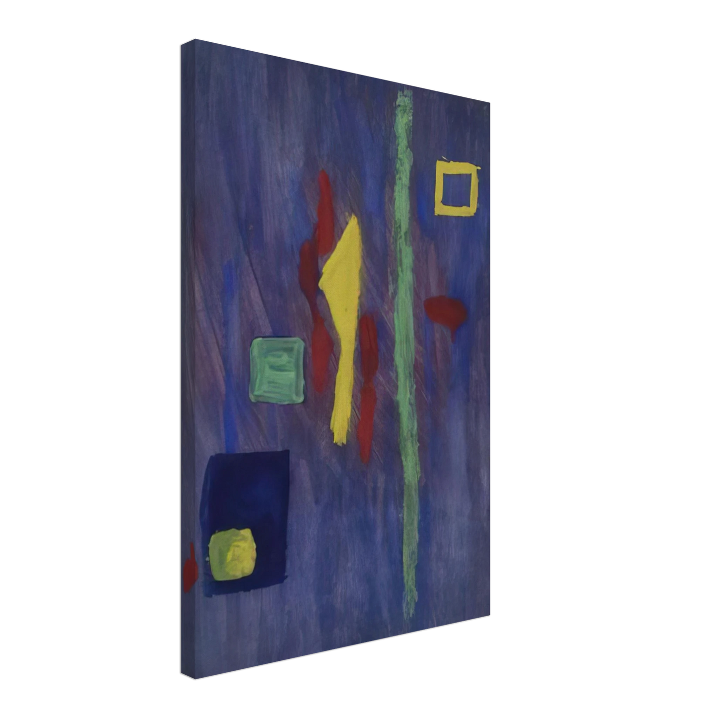 Barnett Newman - Untitled Red, Yellow and Green Forms on a Purple Ground Canvas - 70x100 cm / 28x40 inches-canvas