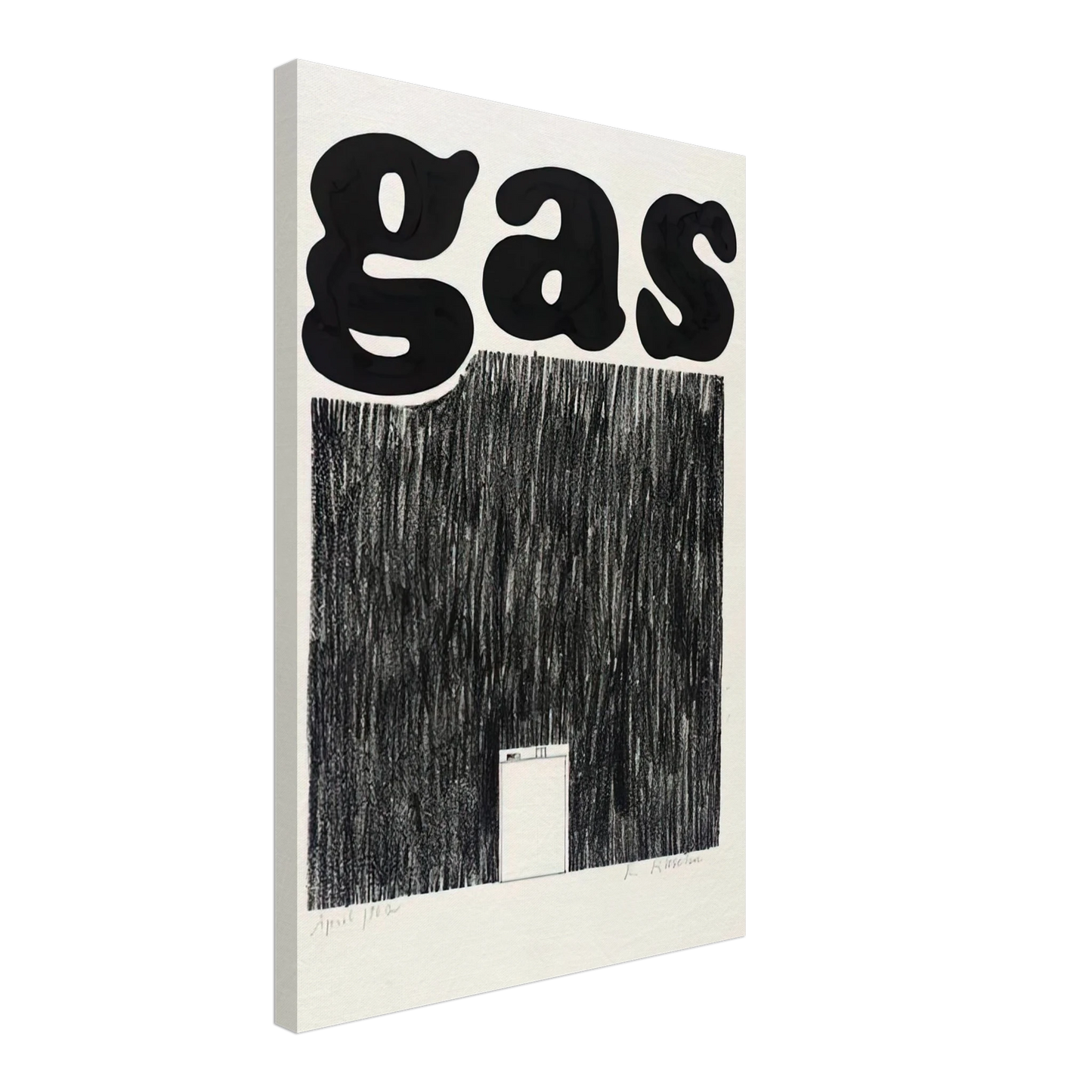 Edward Ruscha - GAS 1962 Canvas - 40x60 cm / 16x24 inches-canvas