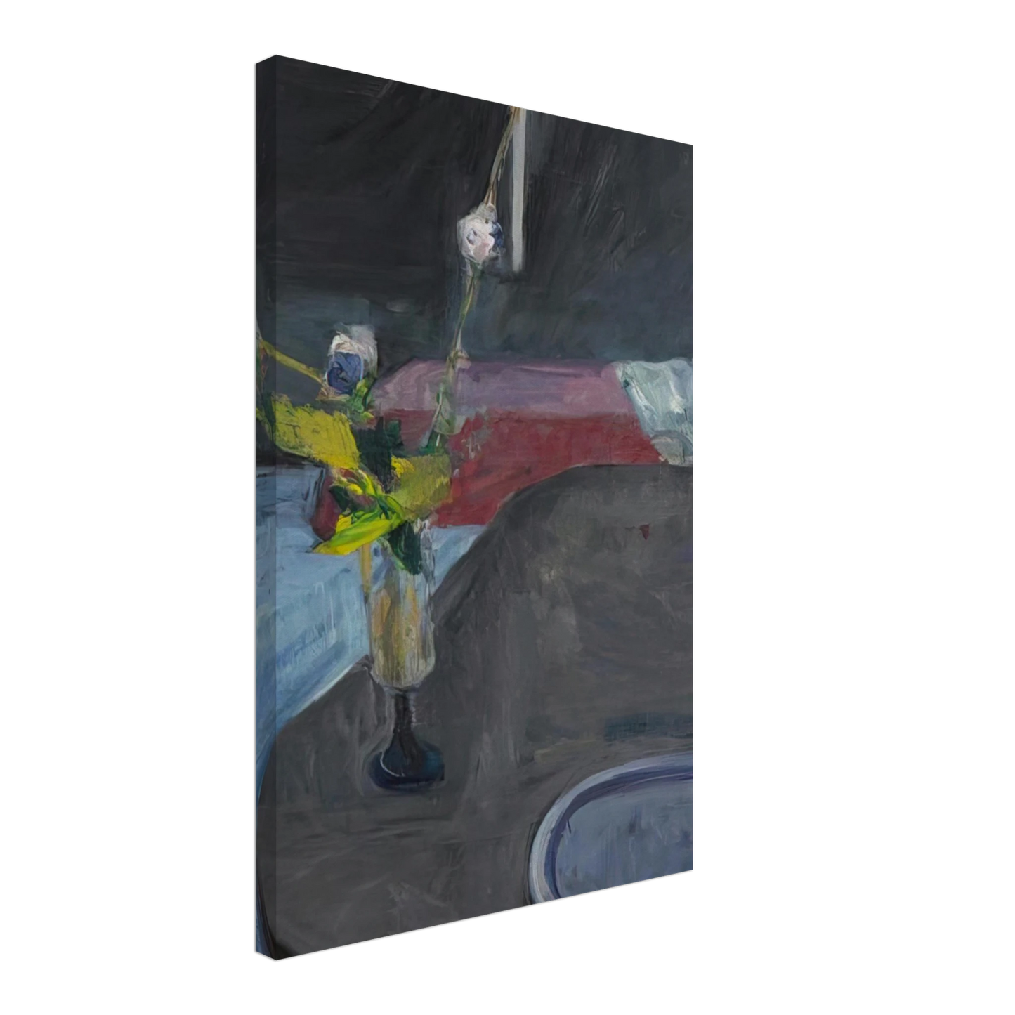 Richard Diebenkorn - Interior with Flowers Canvas - 70x100 cm / 28x40 inches-canvas