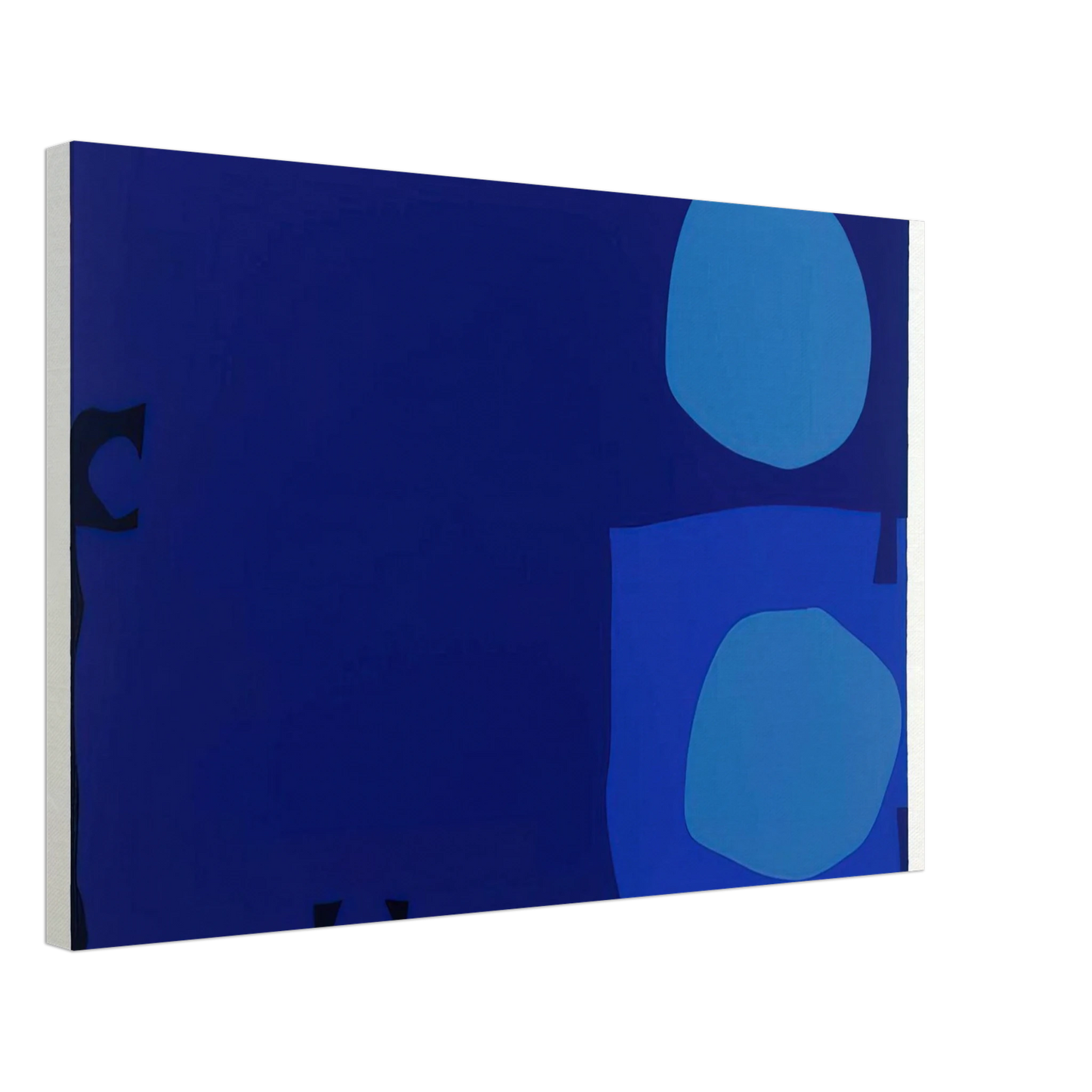 Patrick Heron - Four Blues Two Discs - 1970 Canvas - 70x100 cm / 28x40 inches-canvas