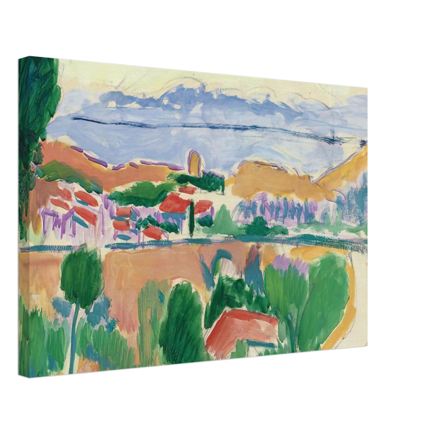 Henri Matisse - VUE DE COLLIOURE 1906 Canvas - 70x100 cm / 28x40 inches-canvas