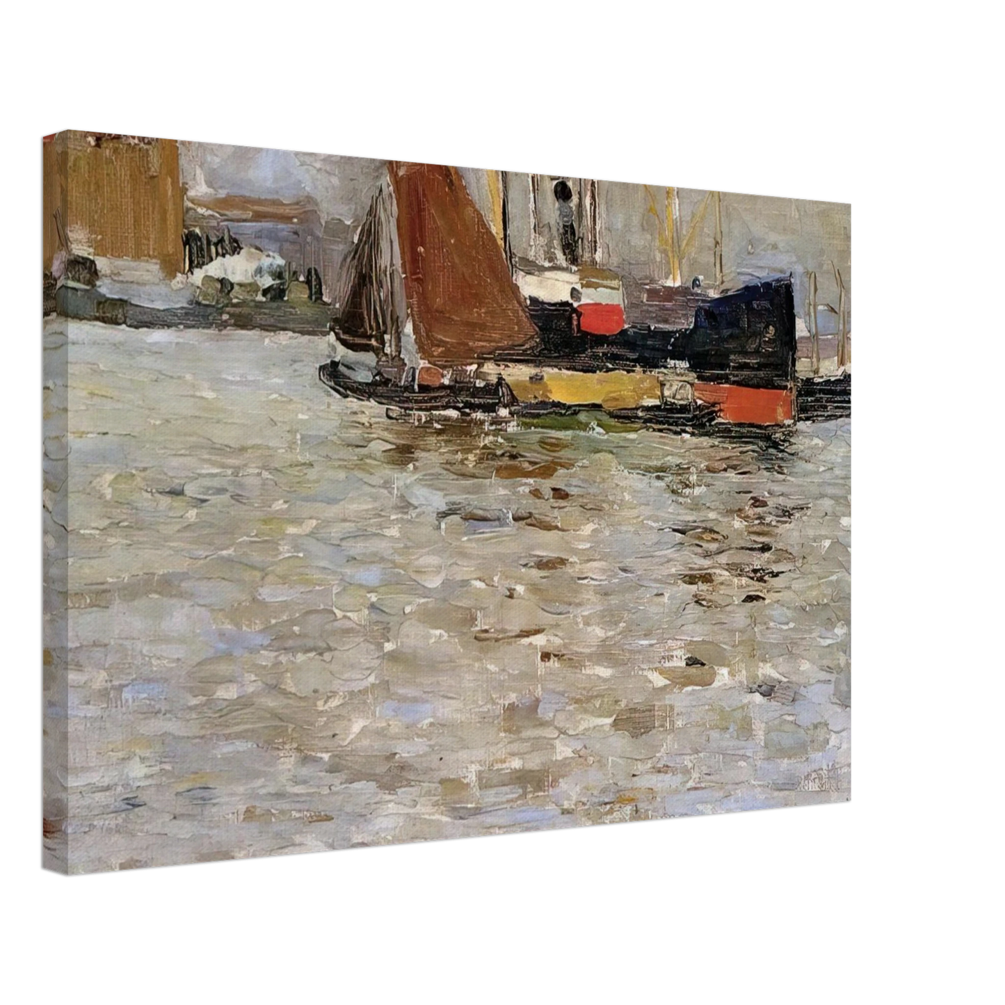 Wassily Kandinsky - ROTTERDAM SUN 1906 Canvas - 70x100 cm / 28x40 inches-canvas