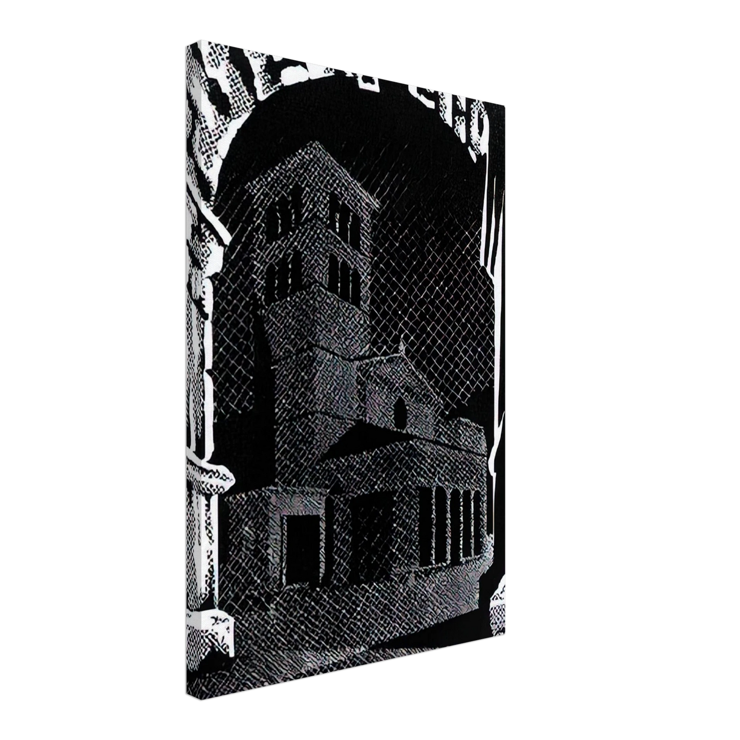MC Escher - NOCTURNAL ROME 3 Canvas - 70x100 cm / 28x40 inches-canvas