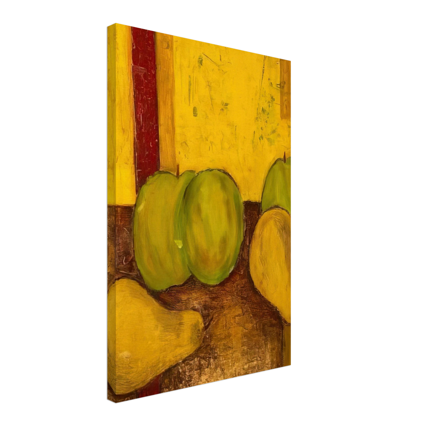 Forrest Bess - Still life with green apples and pears - 1948 Canvas - 40x60 cm / 16x24 inches-canvas