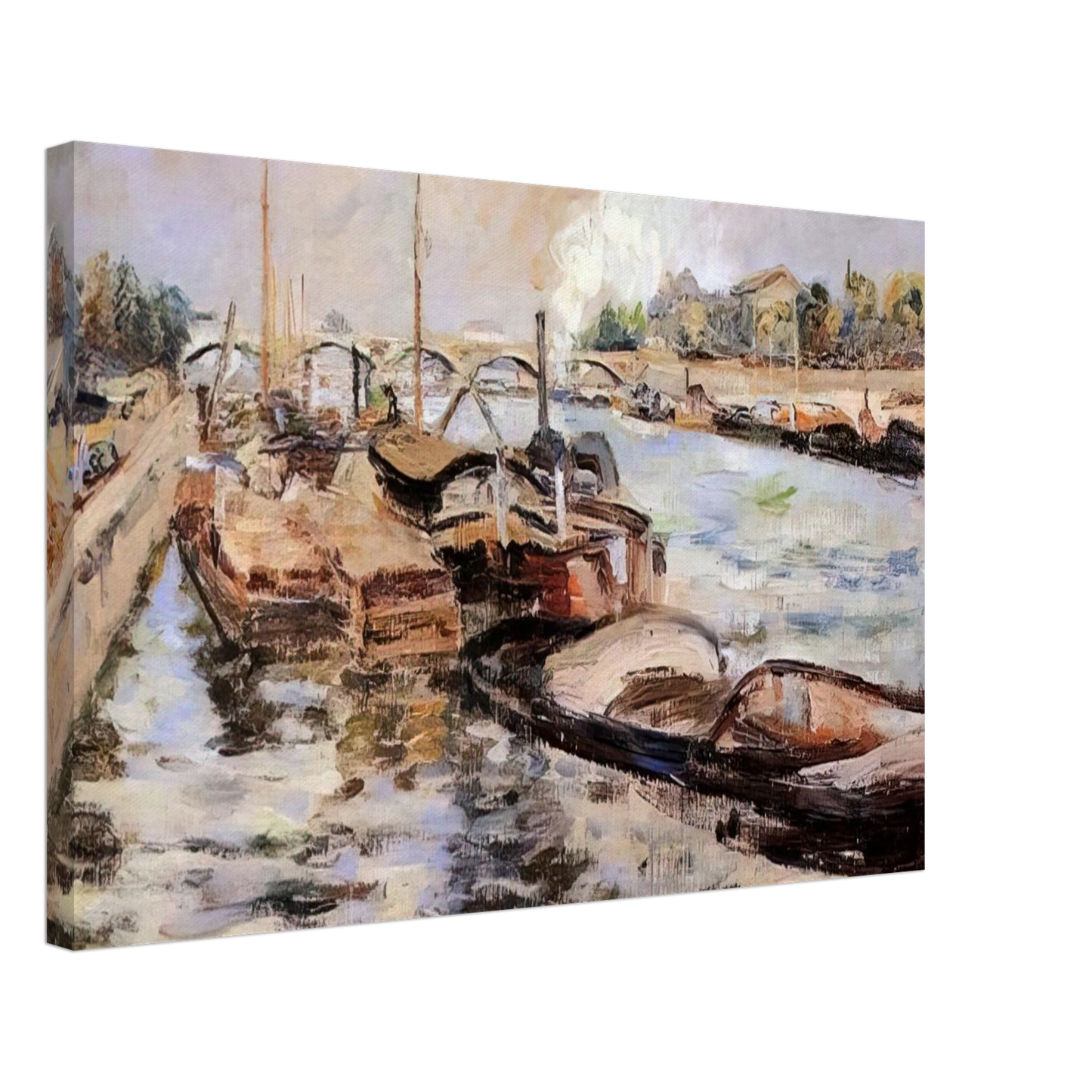 Armand Guillaumin - The Seine - 1867 Canvas - 70x100 cm / 28x40 inches-canvas