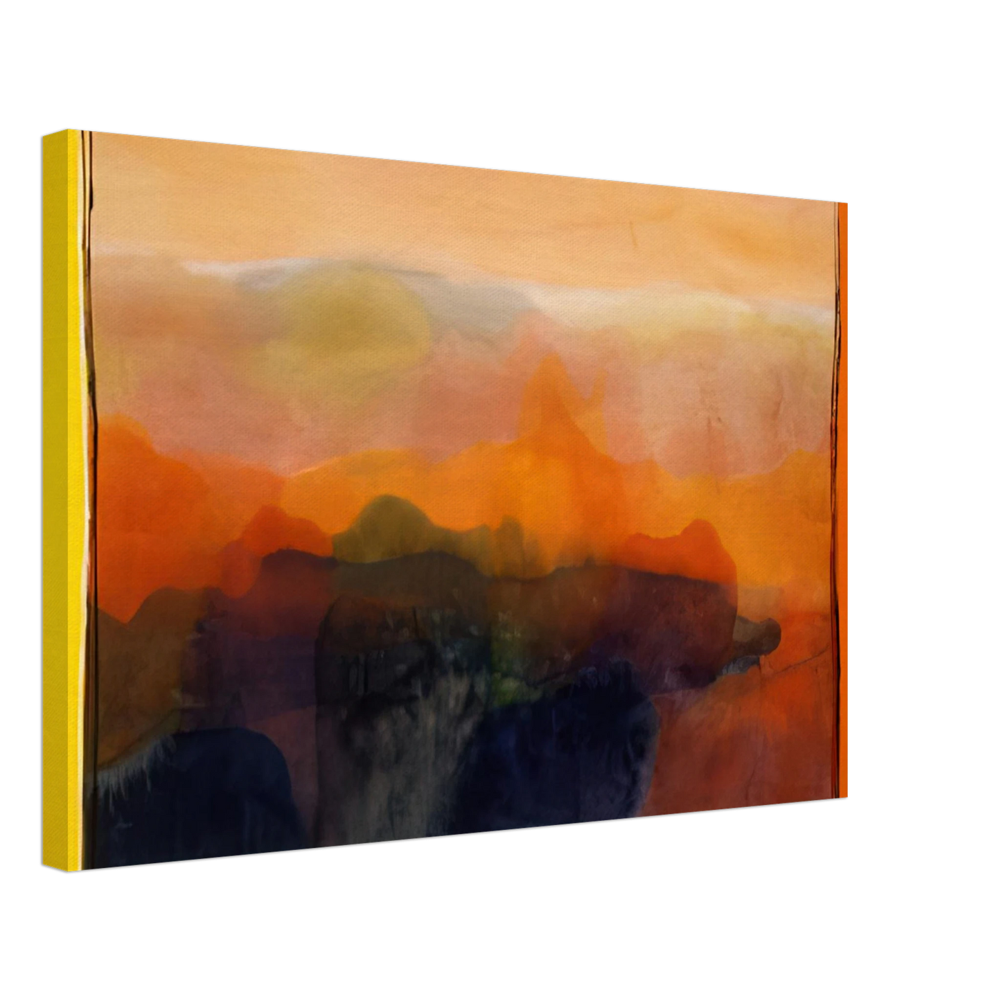 Ronnie Landfield - Valley of Stone - 1989 Canvas - 40x60 cm / 16x24 inches-canvas