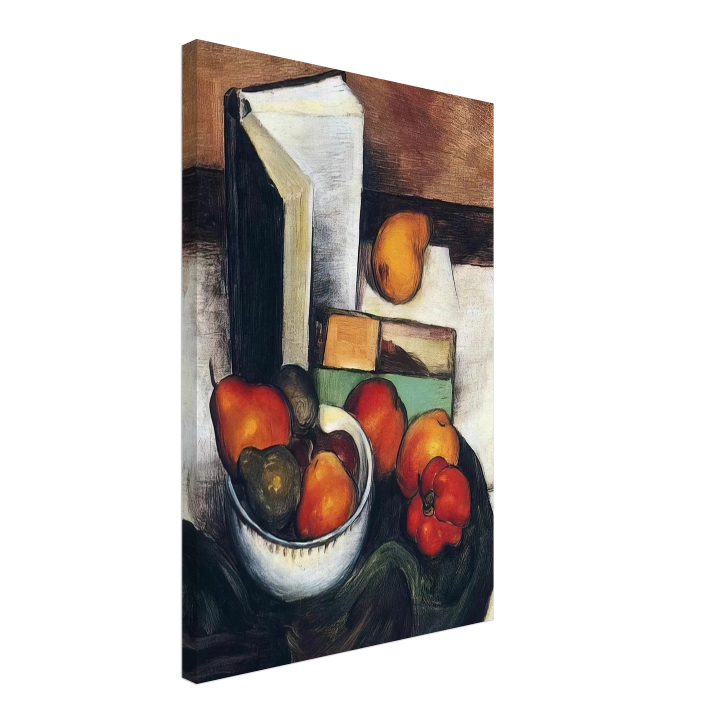 Thomas Hart Benton - STILL LIFE WITH FRUIT AND VEGETABLES Canvas - 70x100 cm / 28x40 inches-canvas