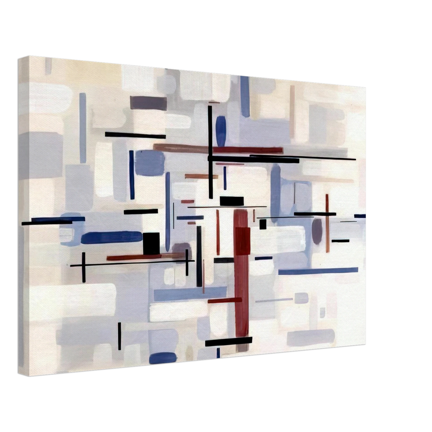 Bruno Munari - From Black to White Through Violet - 1948 Canvas - 70x100 cm / 28x40 inches-canvas