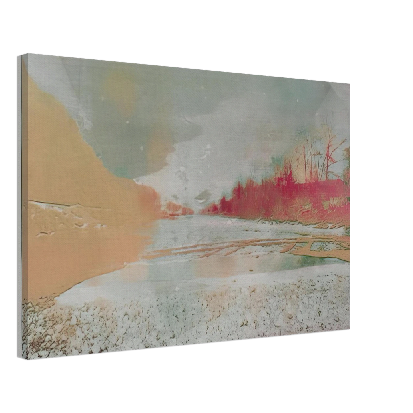 Dieter Roth - View of the Emme - 1971 Canvas - 70x100 cm / 28x40 inches-canvas