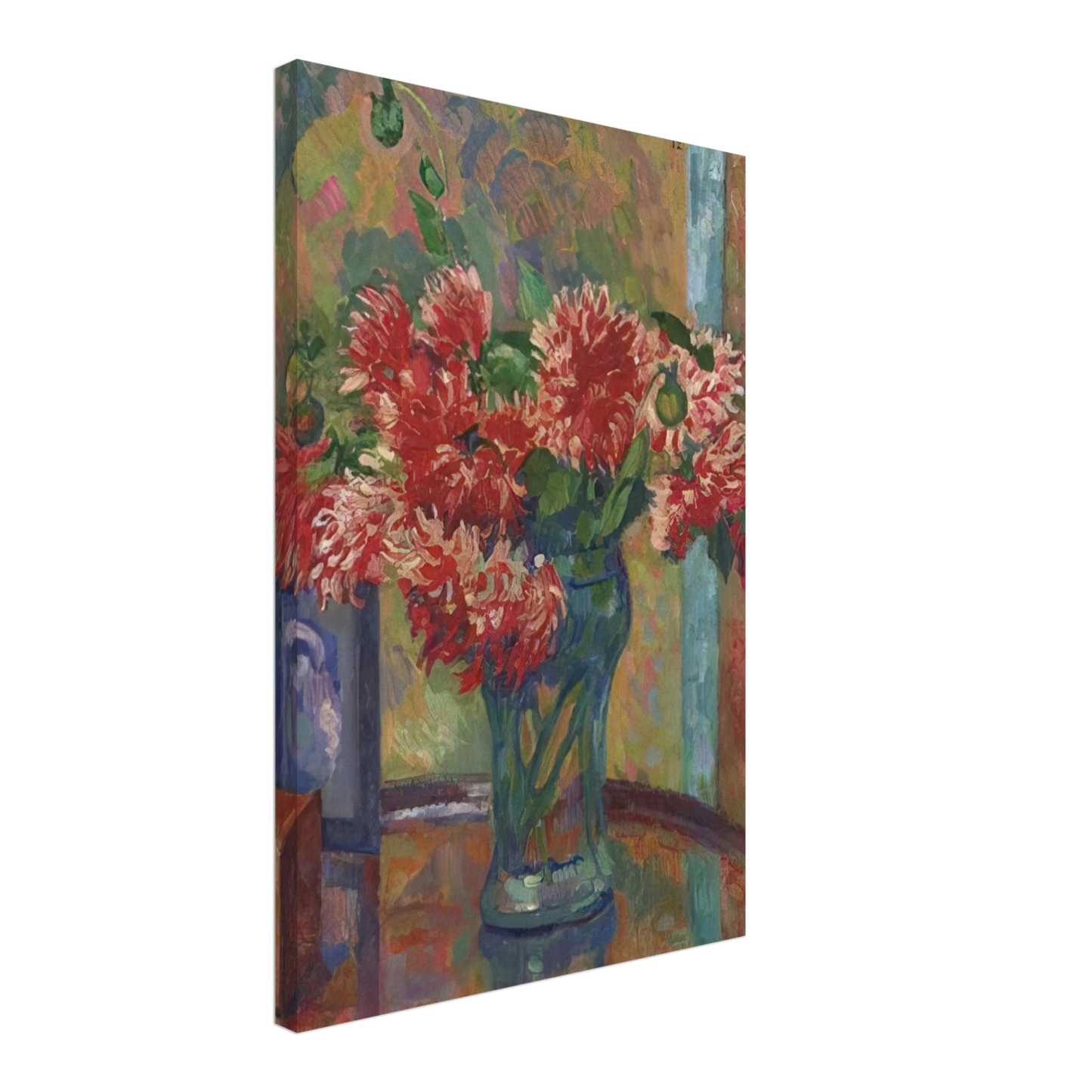 Theo van Rysselberghe - DAHLIAS TO MME MADELEINE E R BONNET 1912 Canvas - 40x60 cm / 16x24 inches-canvas