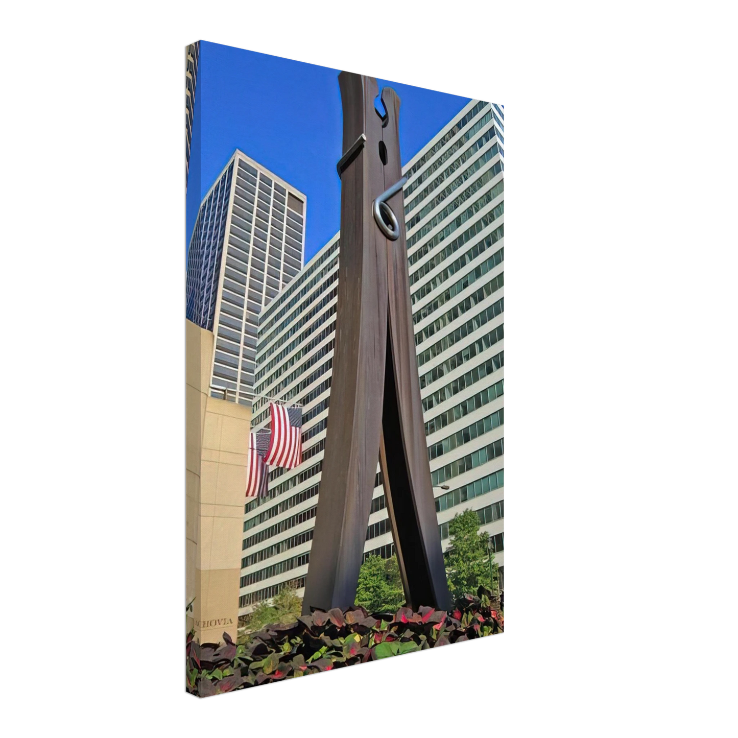 Claes Oldenburg - CLOTHESPIN 1976 Canvas - 70x100 cm / 28x40 inches-canvas