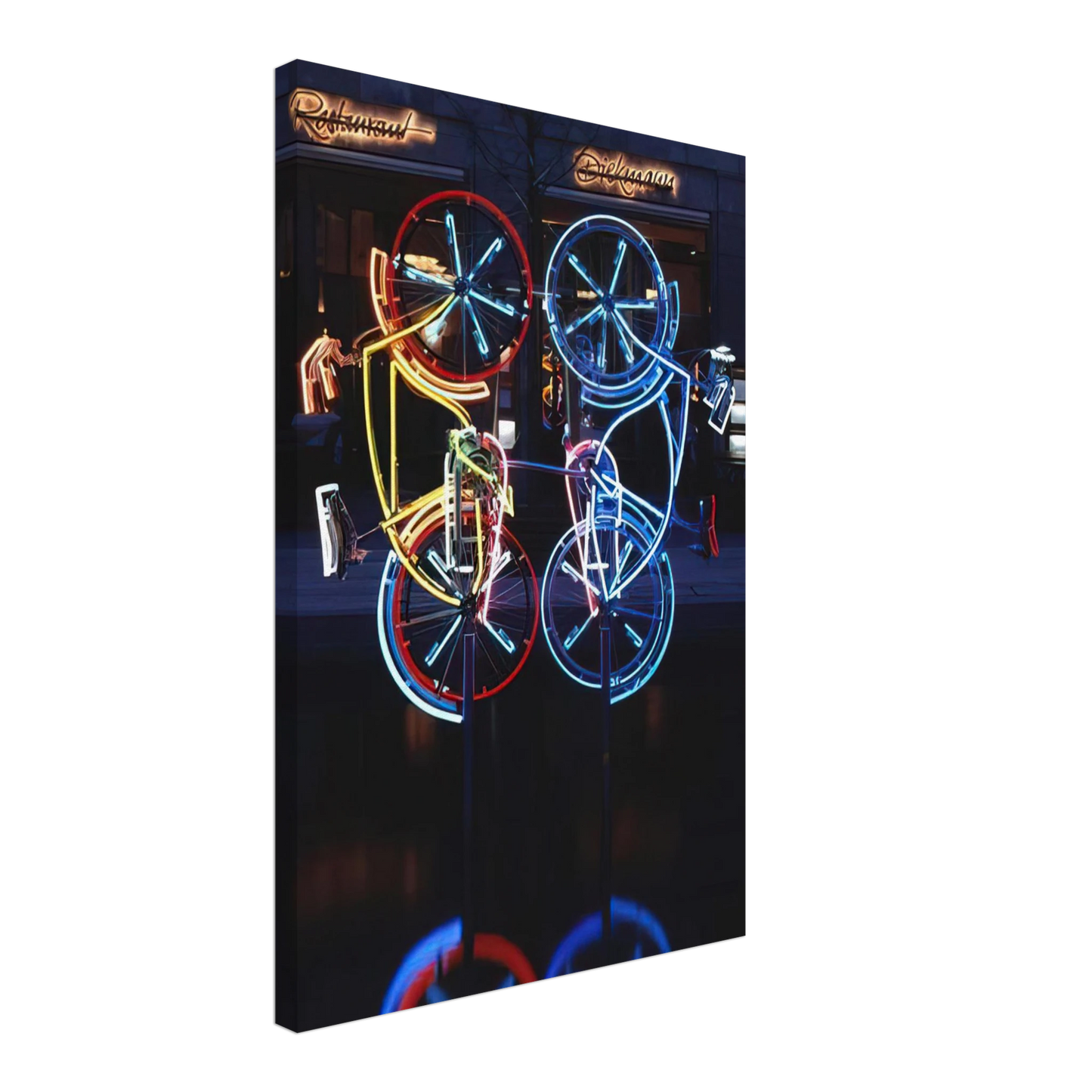 Robert Rauschenberg - RIDING BIKES 1998 Canvas - 40x60 cm / 16x24 inches-canvas