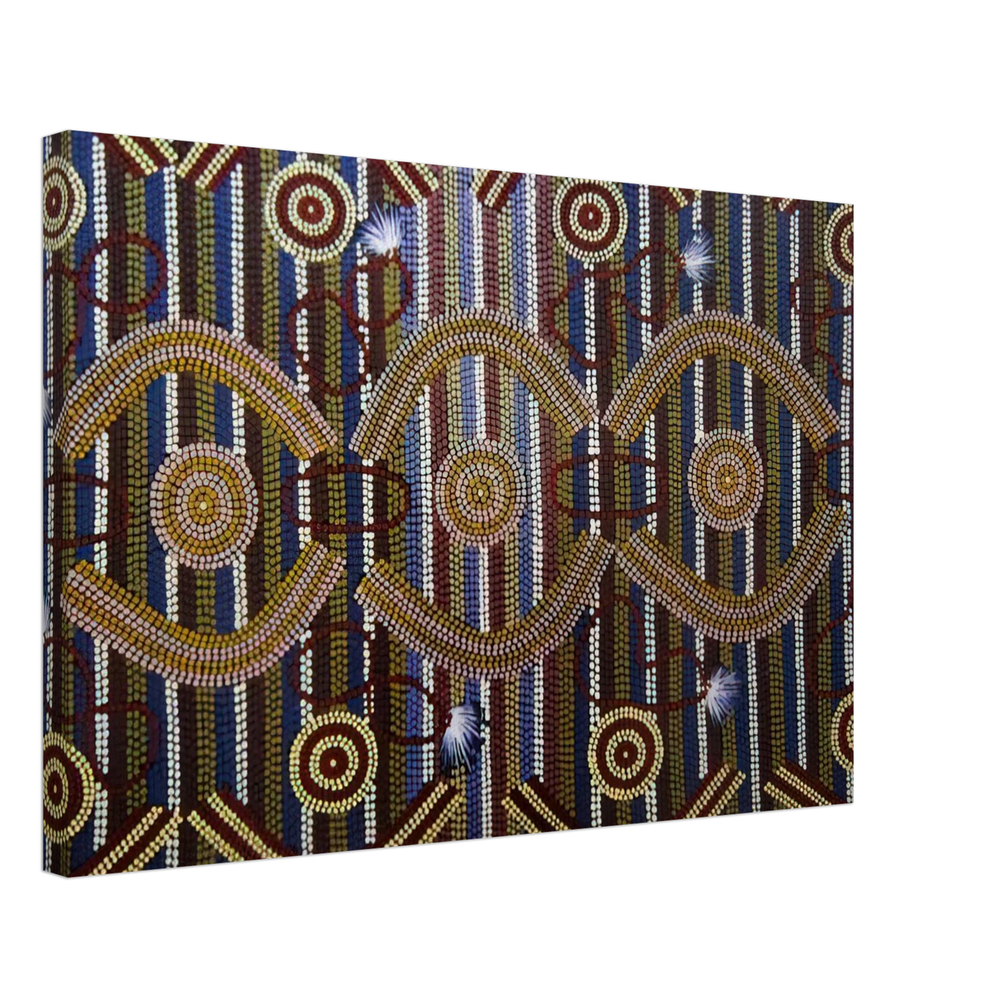 Clifford Possum Tjapaltjarri - Anmatyerre Ceremonial Designs Associated with the Rockhole Site Intankangu - 1982 Canvas - 40x60 cm / 16x24 inches-canvas