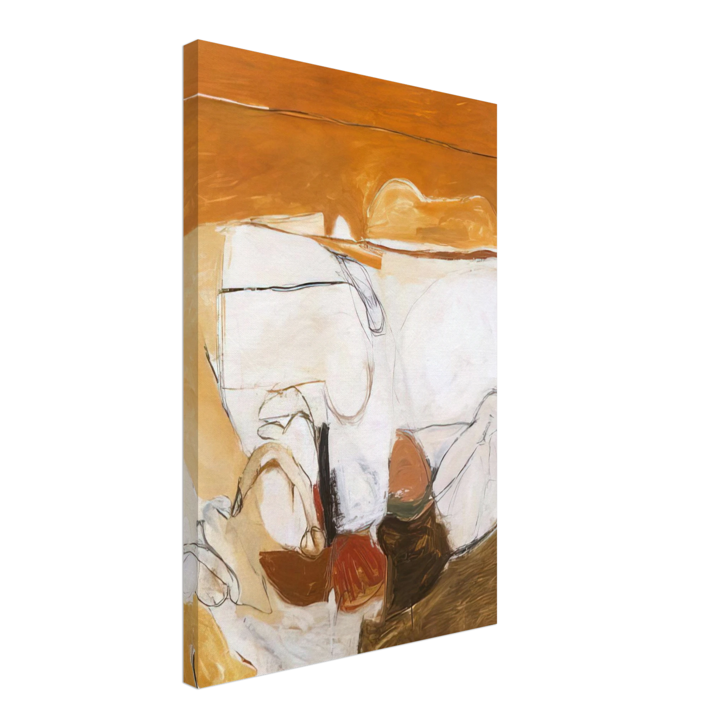 Brett Whiteley - Untitled Warm Painting - 1961 Canvas - 70x100 cm / 28x40 inches-canvas