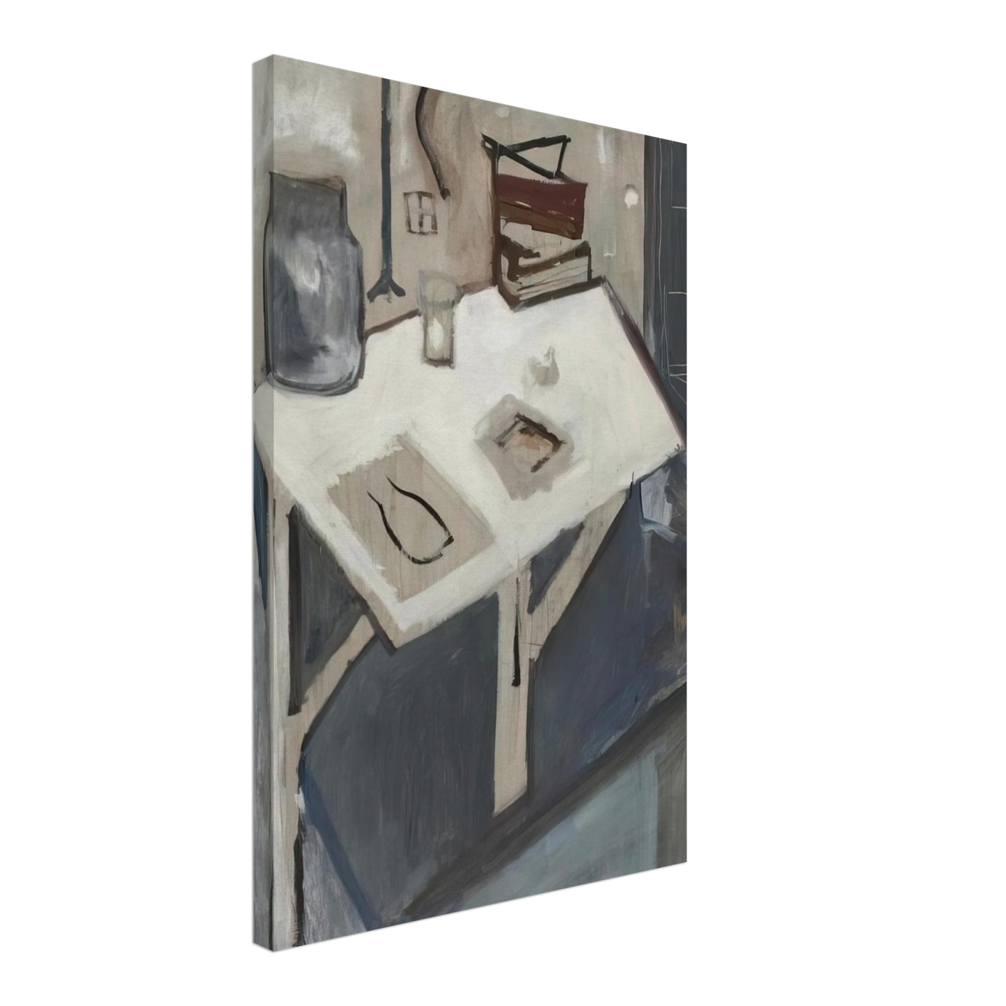 Maria Helena Vieira da Silva - Still Life Blue - 1932 Canvas - 70x100 cm / 28x40 inches-canvas