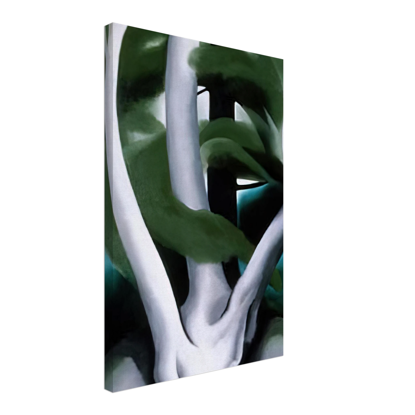 Georgia O'Keeffe - Birch and Pine Tree No. 1 Canvas - 40x60 cm / 16x24 inches-canvas