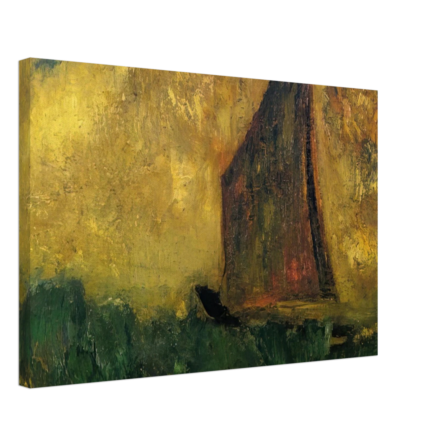 Odilon Redon - THE MYSTERIOUS BOAT Canvas - 40x60 cm / 16x24 inches-canvas