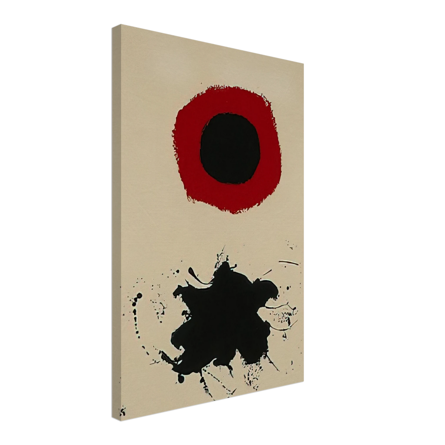 Adolph Gottlieb - White Ground-Red Halo - 1966 Canvas - 70x100 cm / 28x40 inches-canvas